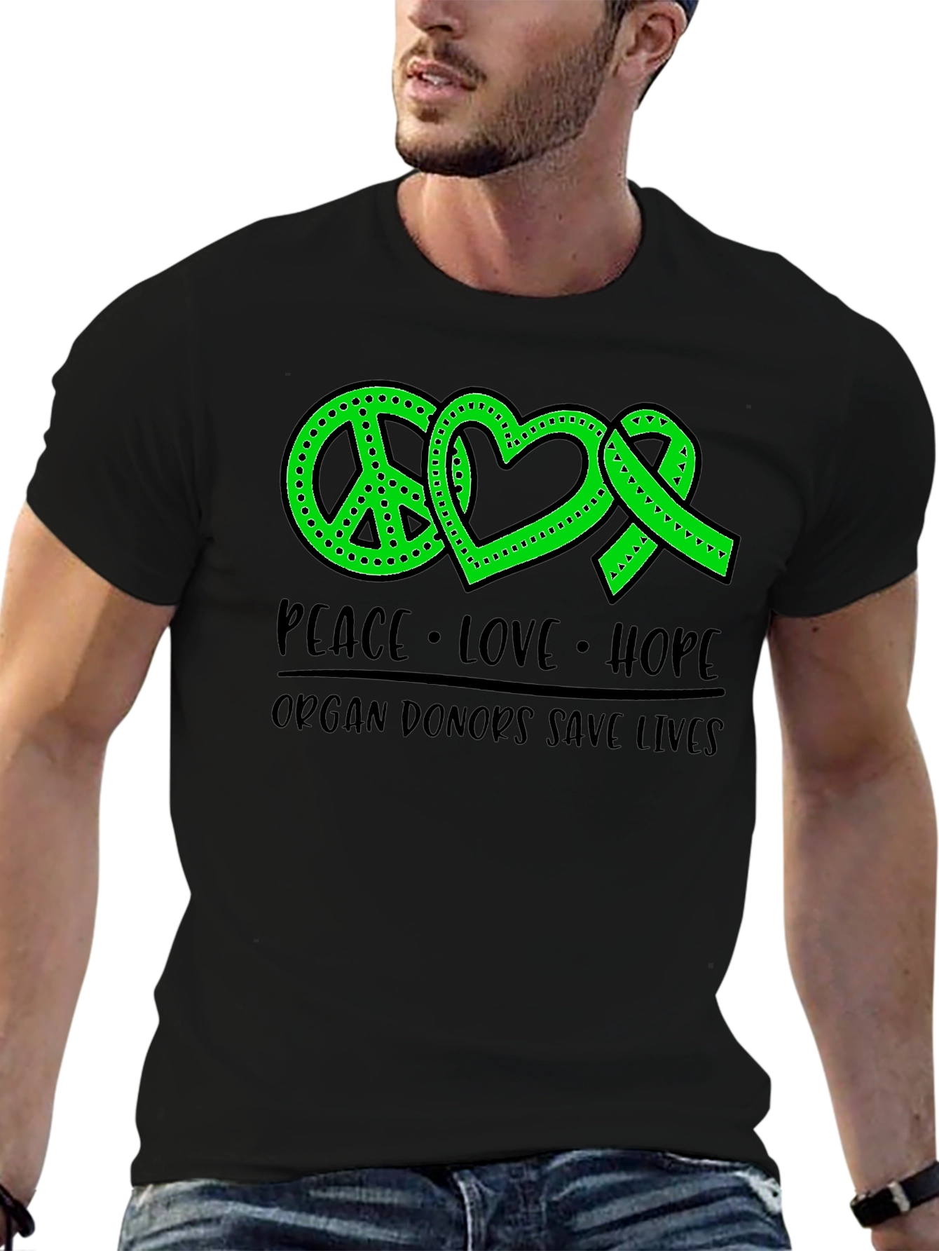Peace Love Hope Organ Donor T-Shirt