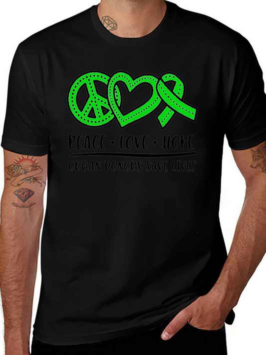 Peace Love Hope Organ Donor T-Shirt