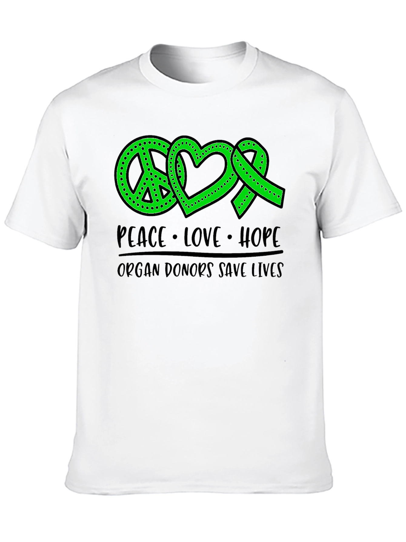 Peace Love Hope Organ Donor T-Shirt