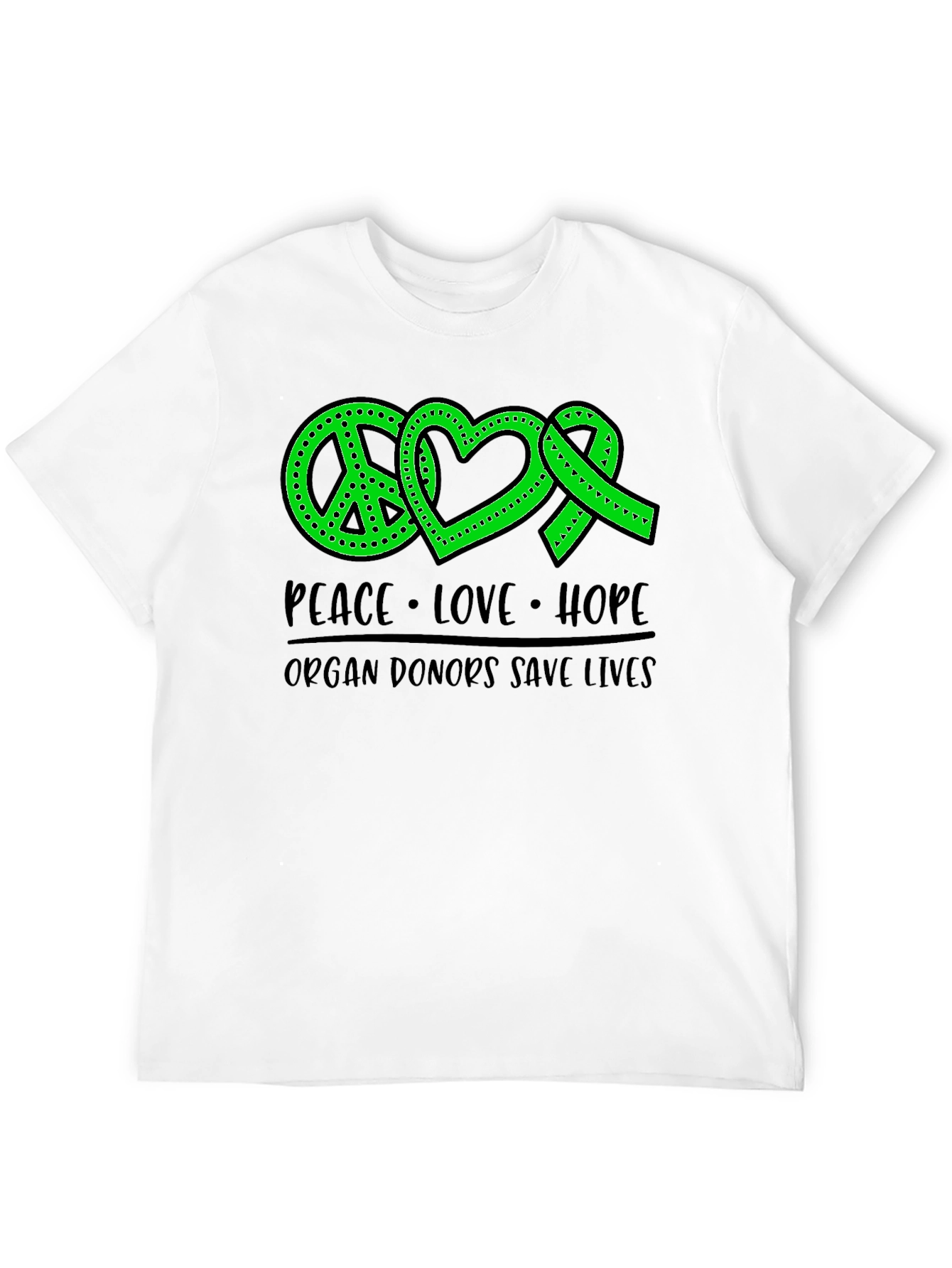 Peace Love Hope Organ Donor T-Shirt