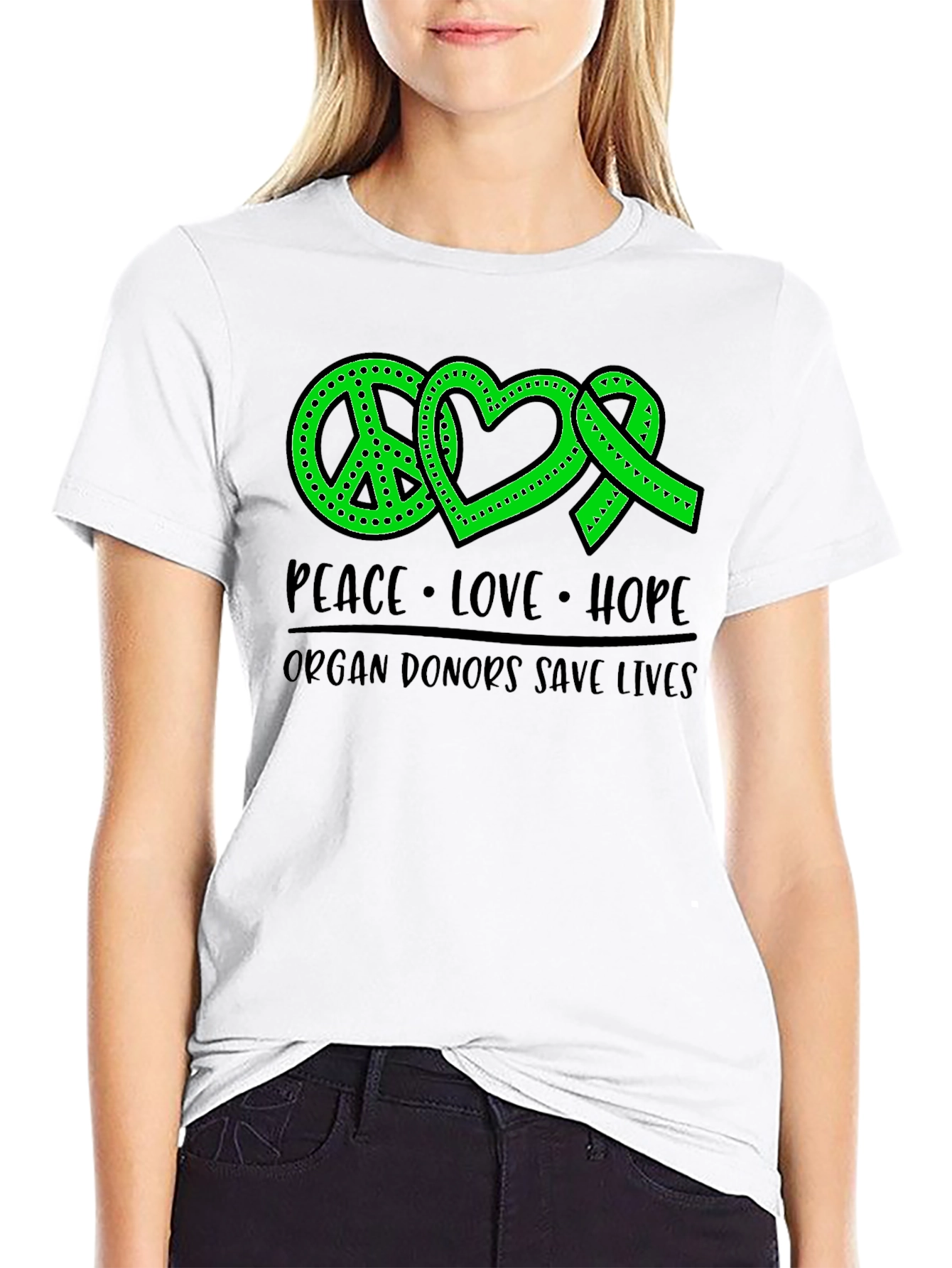 Peace Love Hope Organ Donor T-Shirt