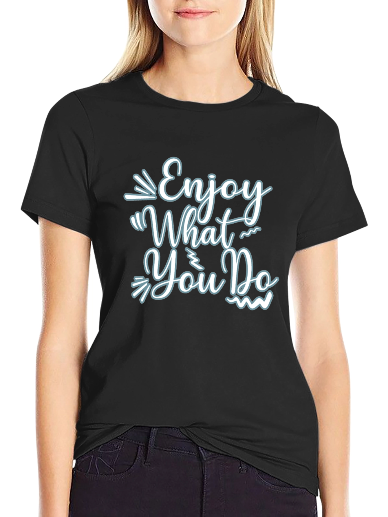 Enjoy What You Do Black Graphic Tee