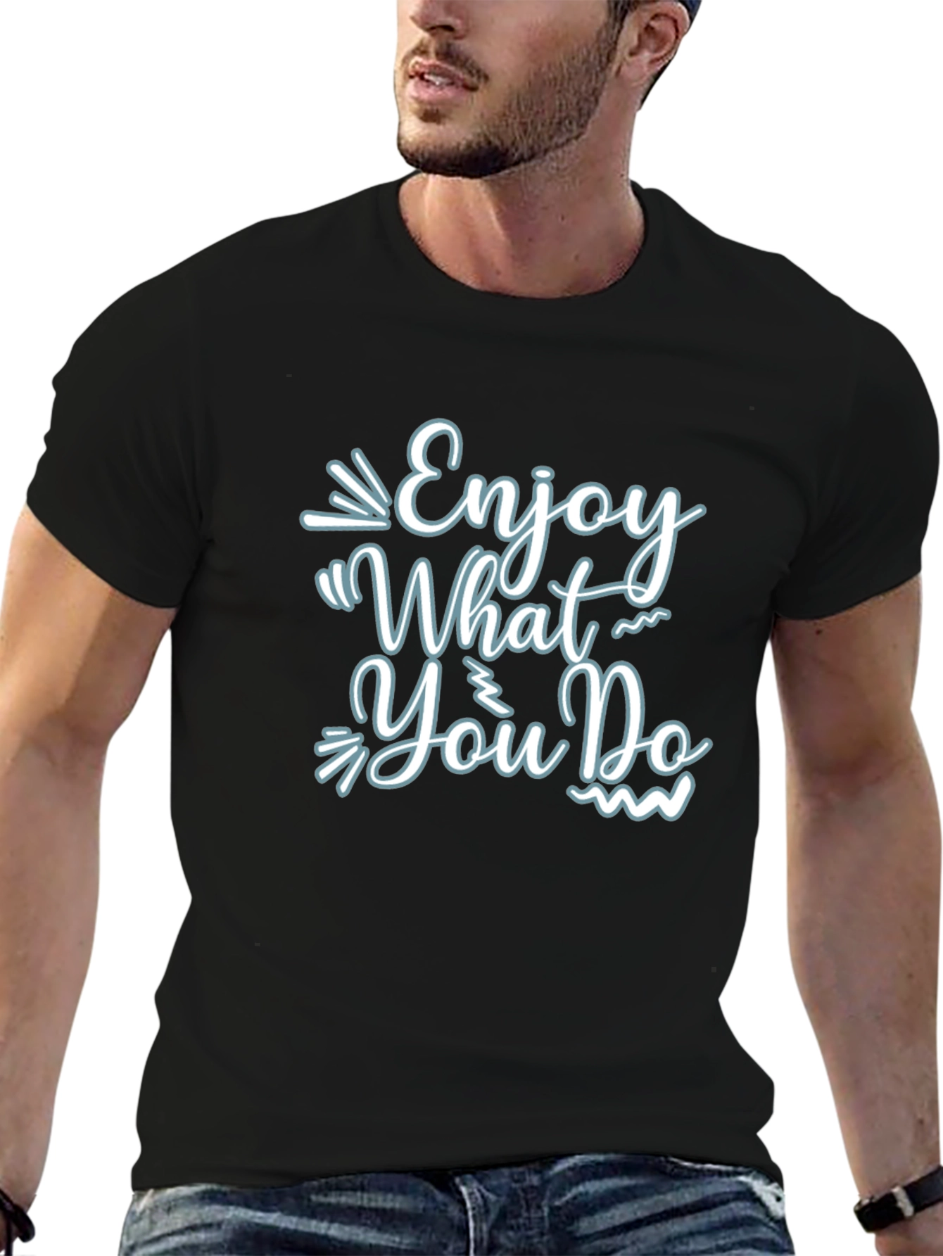 Enjoy What You Do Black Graphic Tee