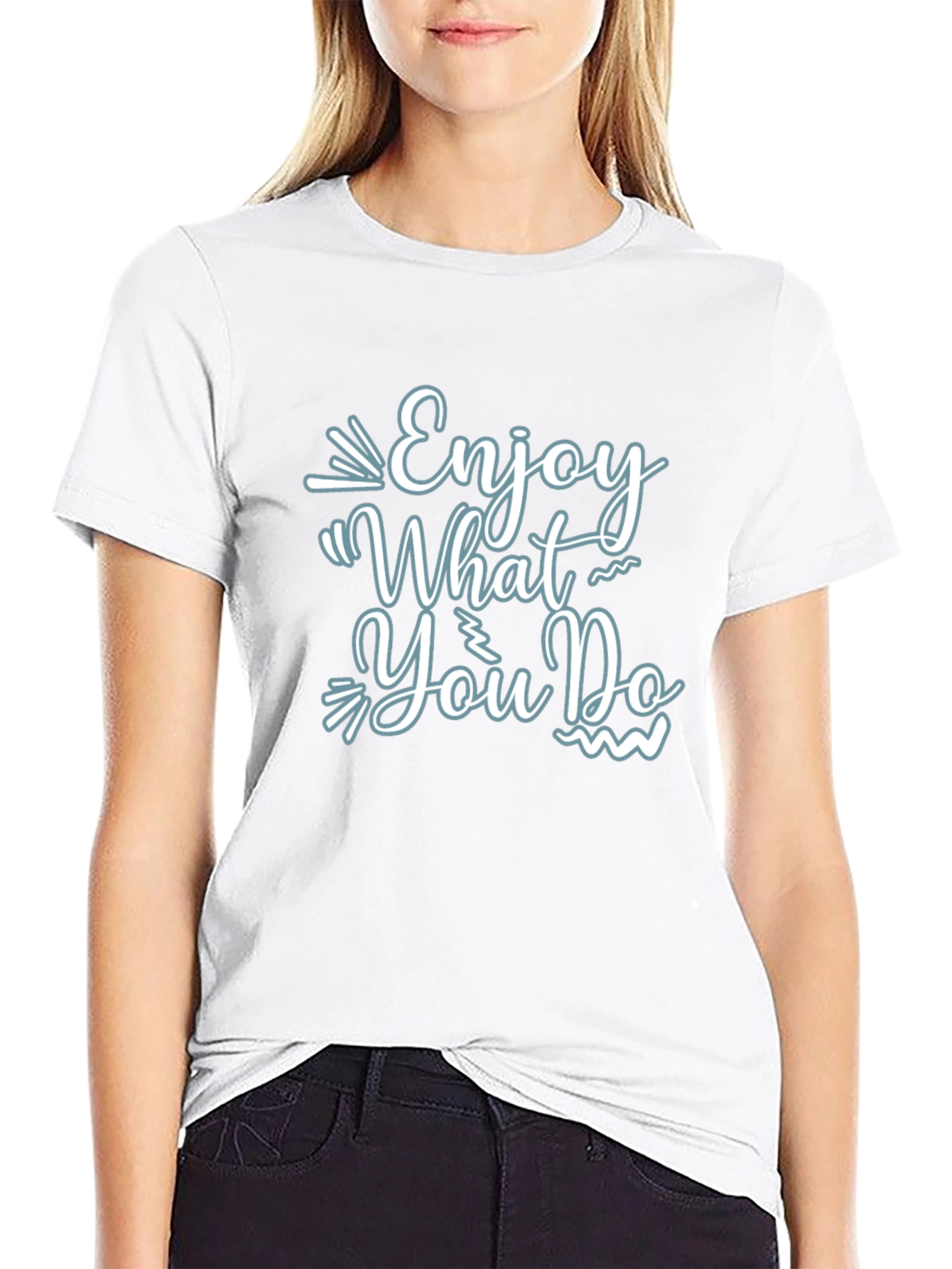 Enjoy What You Do Black Graphic Tee
