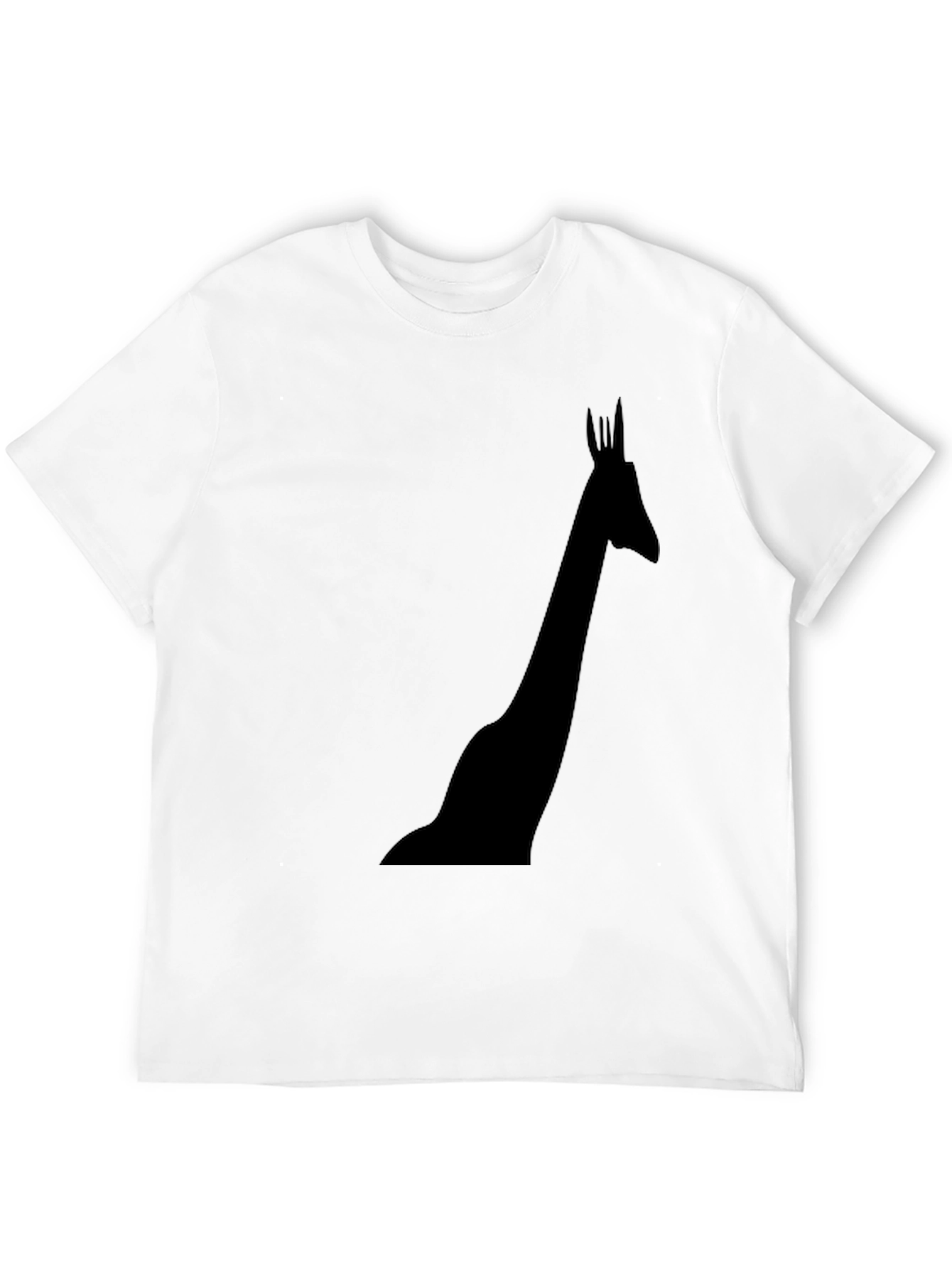 Giraffe Silhouette Black T-Shirt