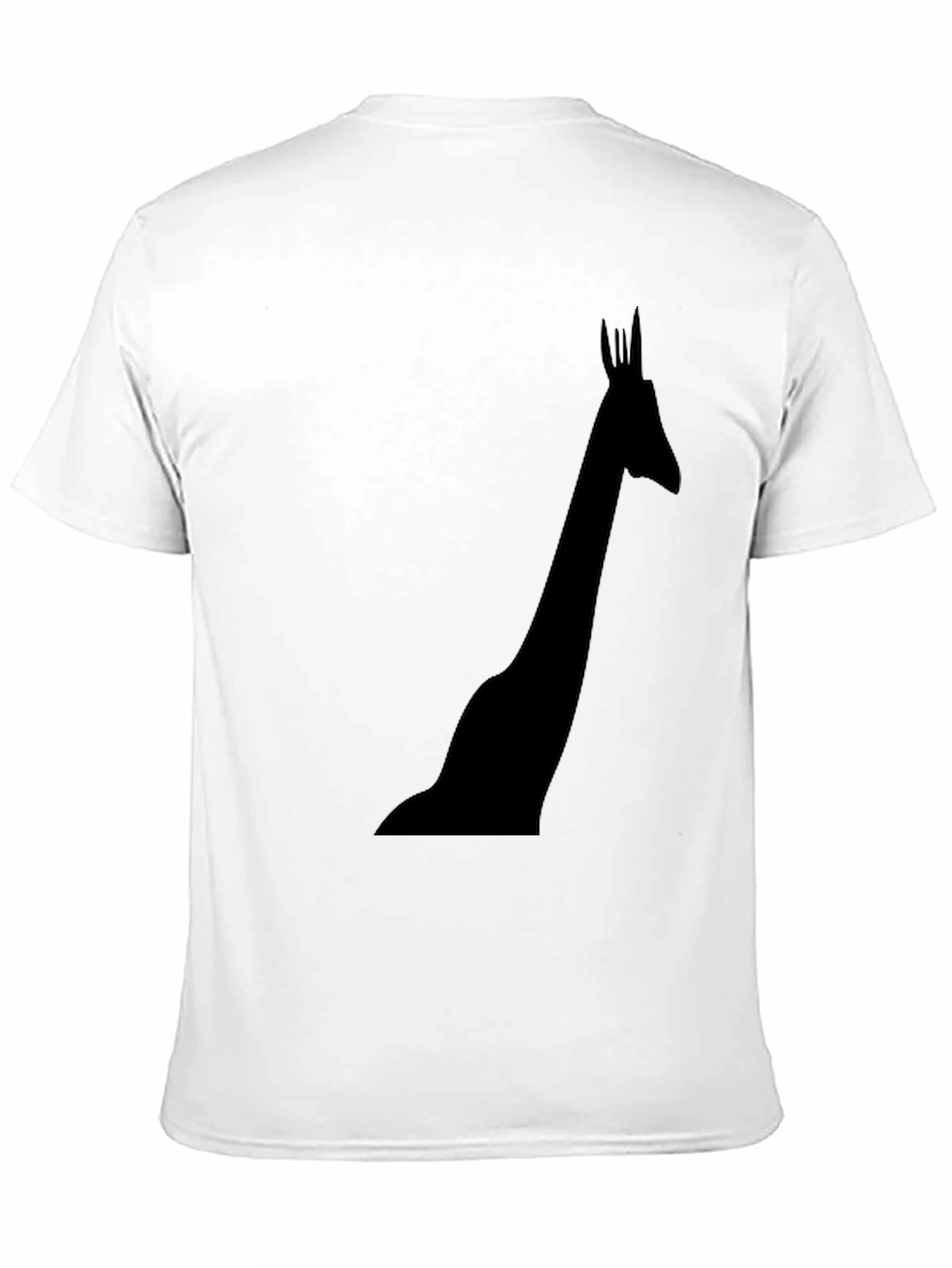 Giraffe Silhouette Black T-Shirt