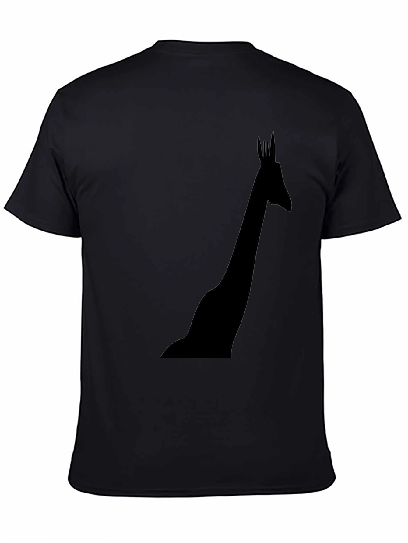 Giraffe Silhouette Black T-Shirt
