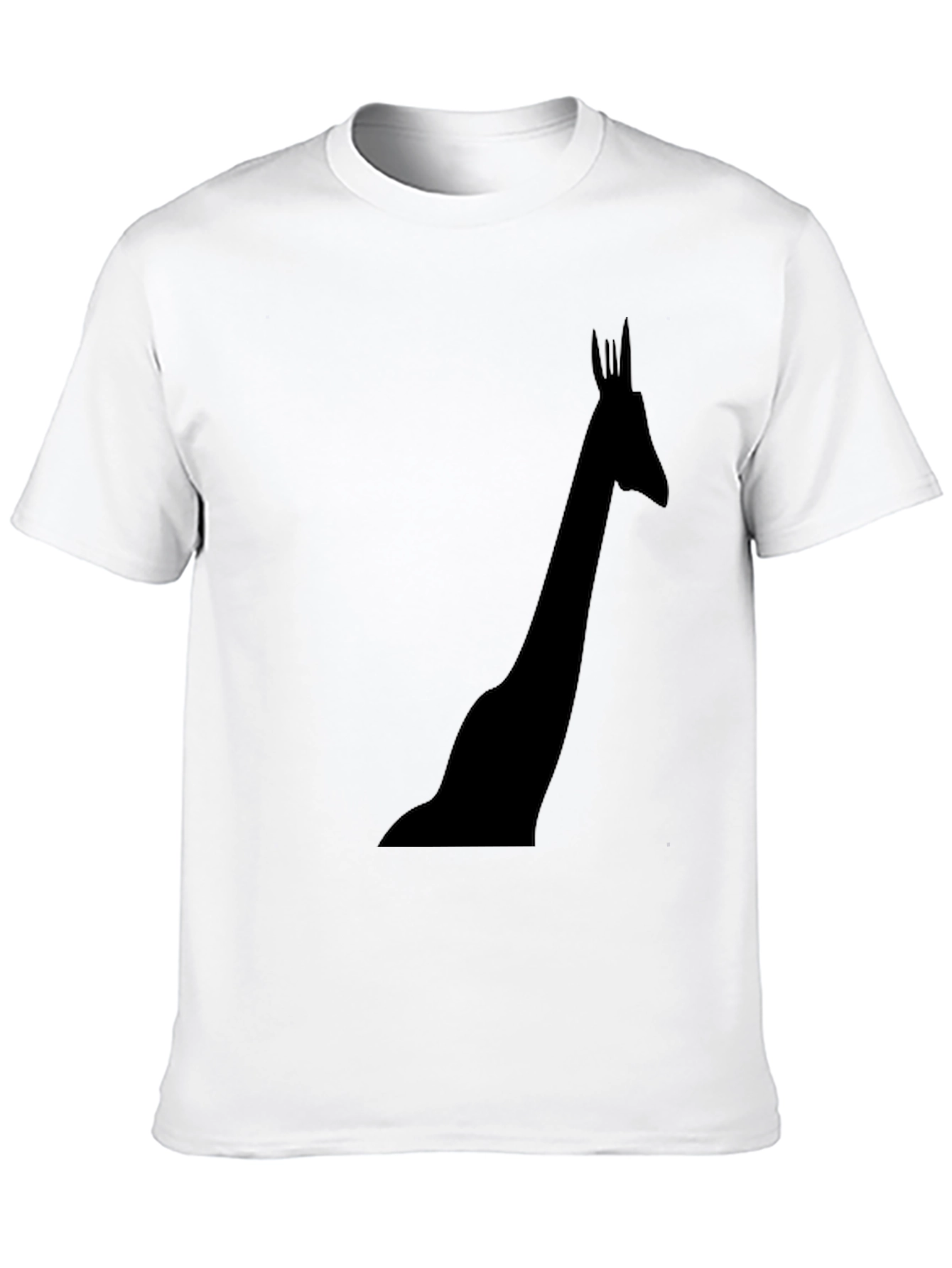 Giraffe Silhouette Black T-Shirt