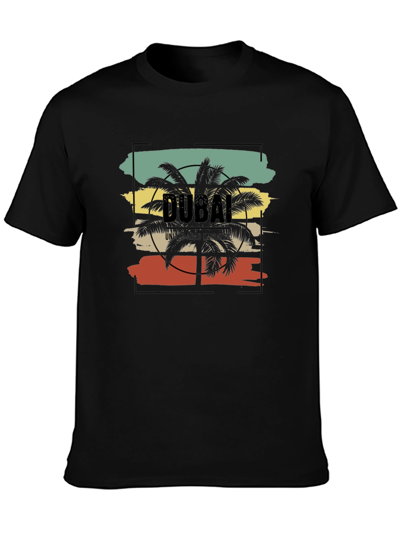 Dubai Palms T-Shirt - Retro Vacation Tee