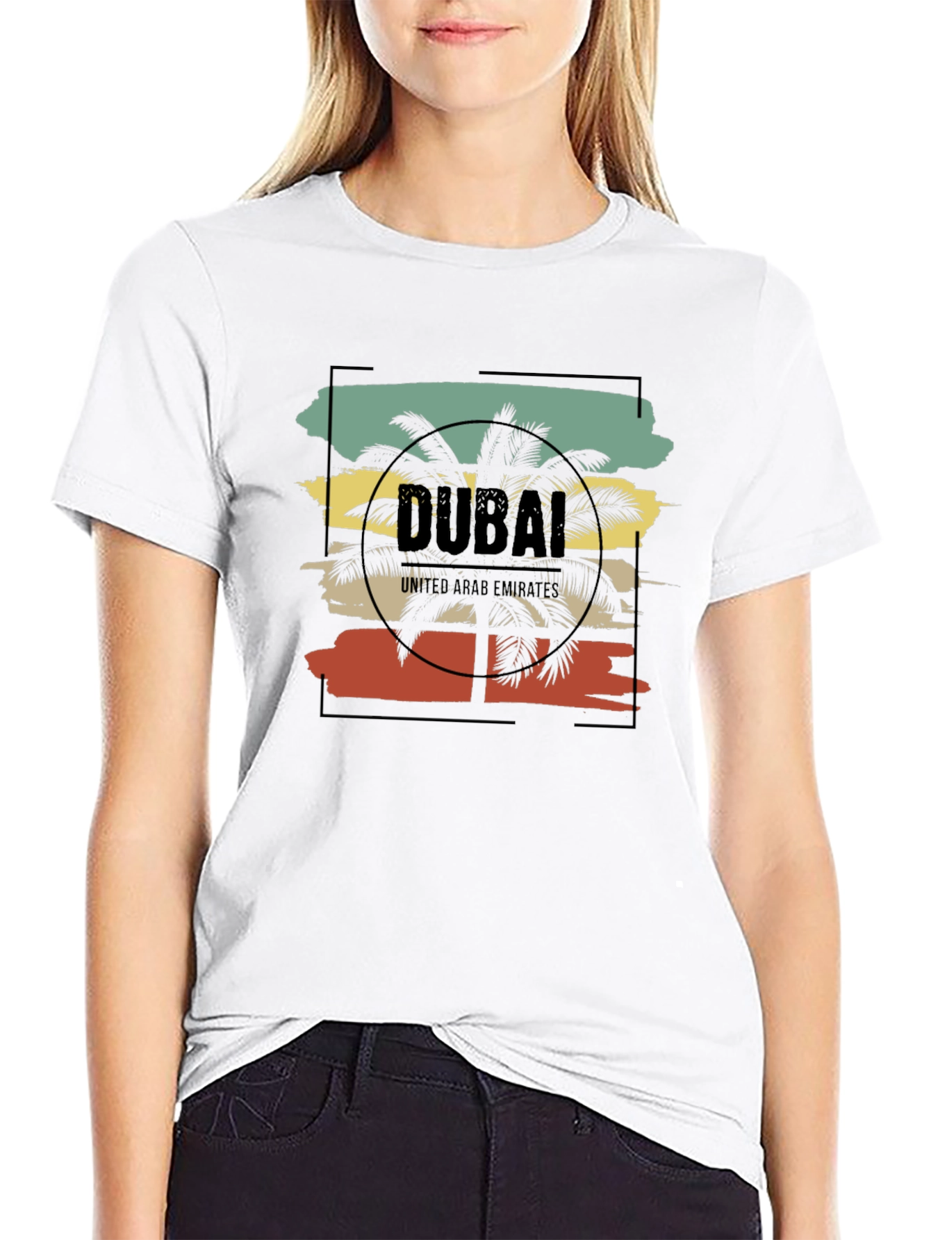 Dubai Palms T-Shirt - Retro Vacation Tee