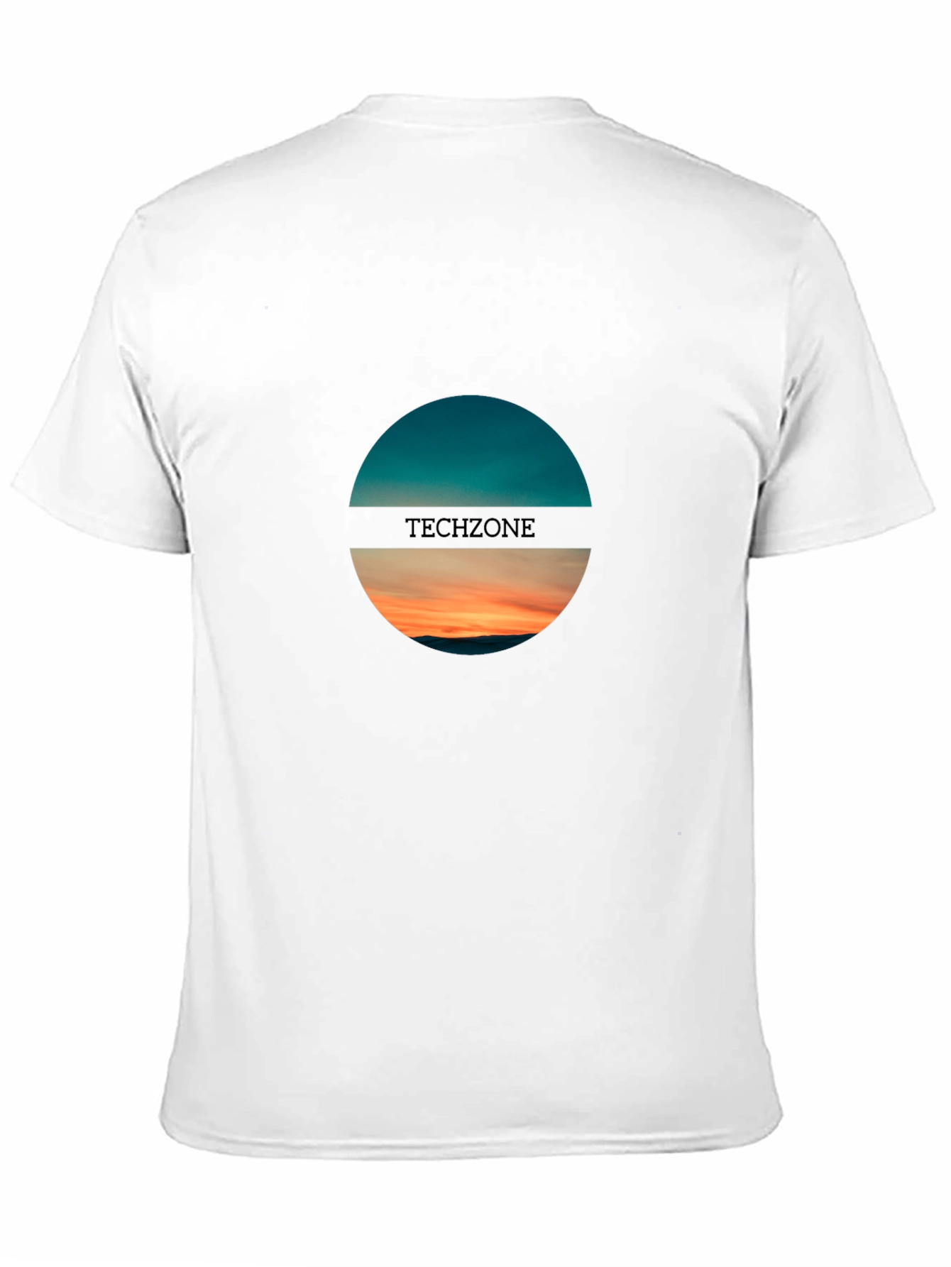 Techzone Black Graphic T-Shirt: Horizon Design