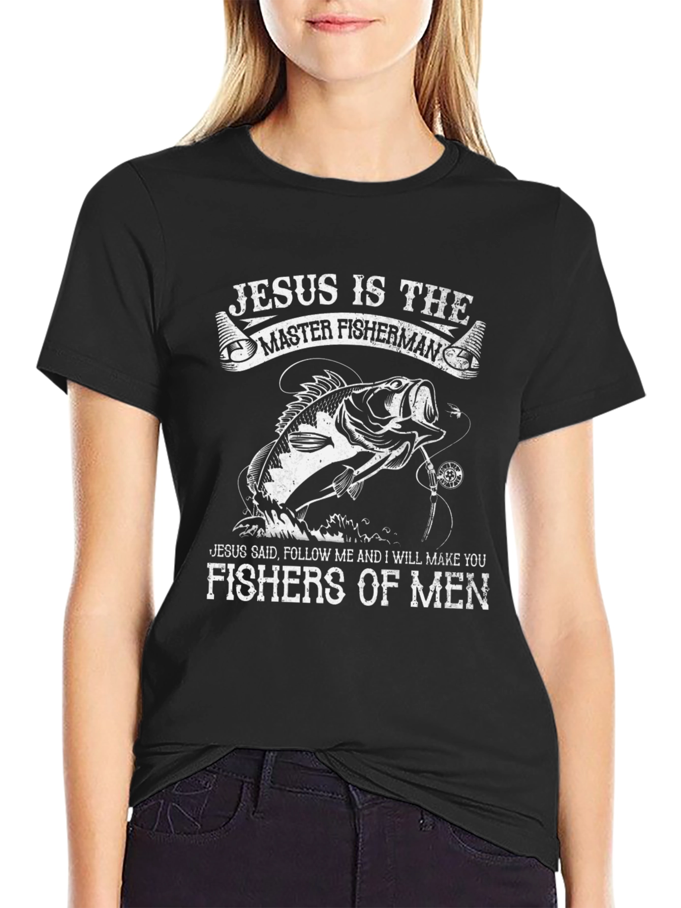 Jesus Master Fisherman Graphic T-Shirt