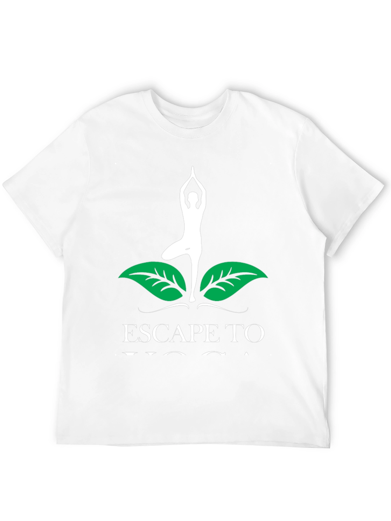 Escape To Yoga Mens Black T-Shirt