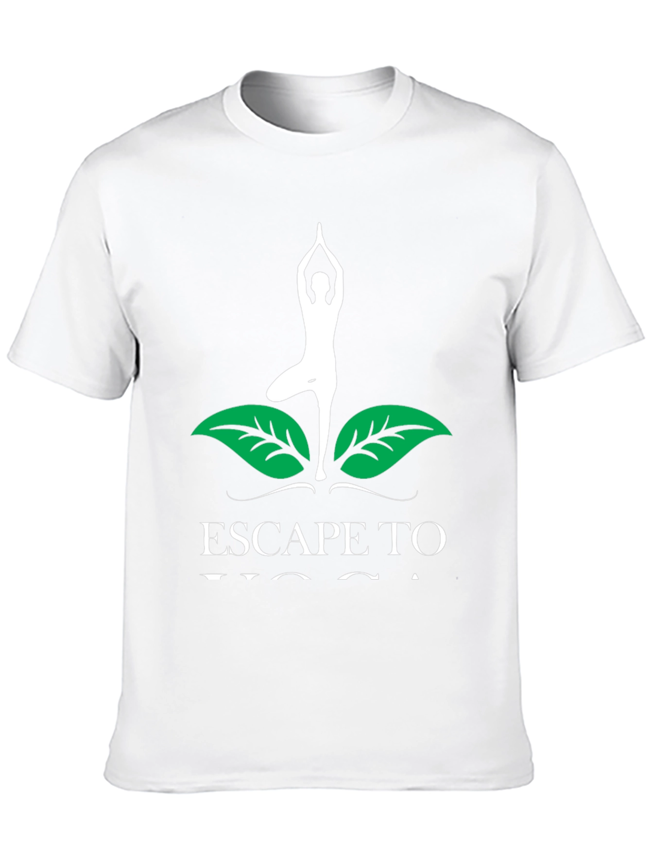 Escape To Yoga Mens Black T-Shirt