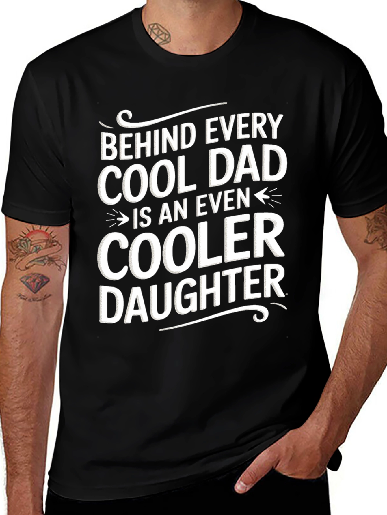 Cool Dad & Daughter Graphic T-Shirt