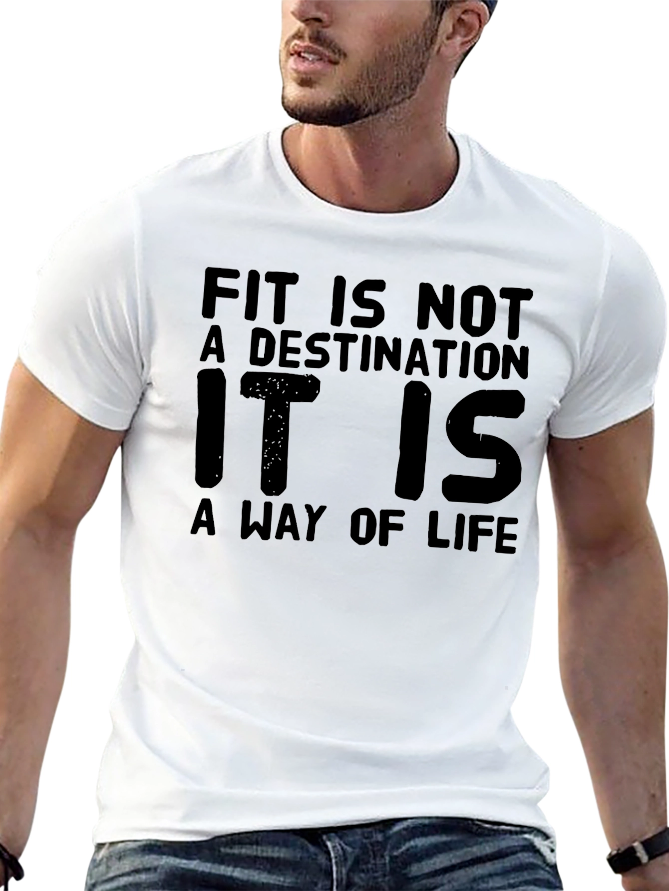Fit Is Not A Destination T-Shirt - Black