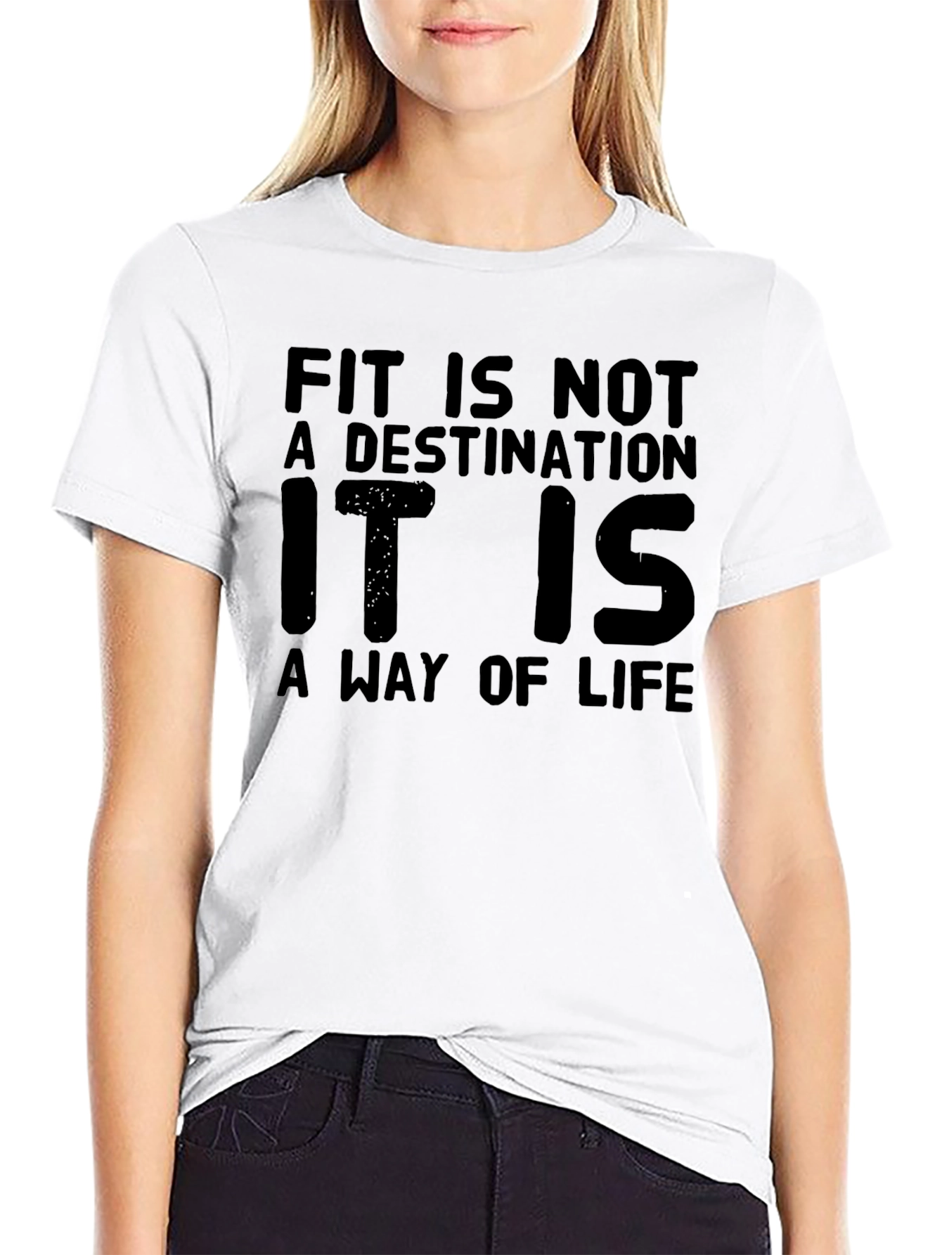 Fit Is Not A Destination T-Shirt - Black