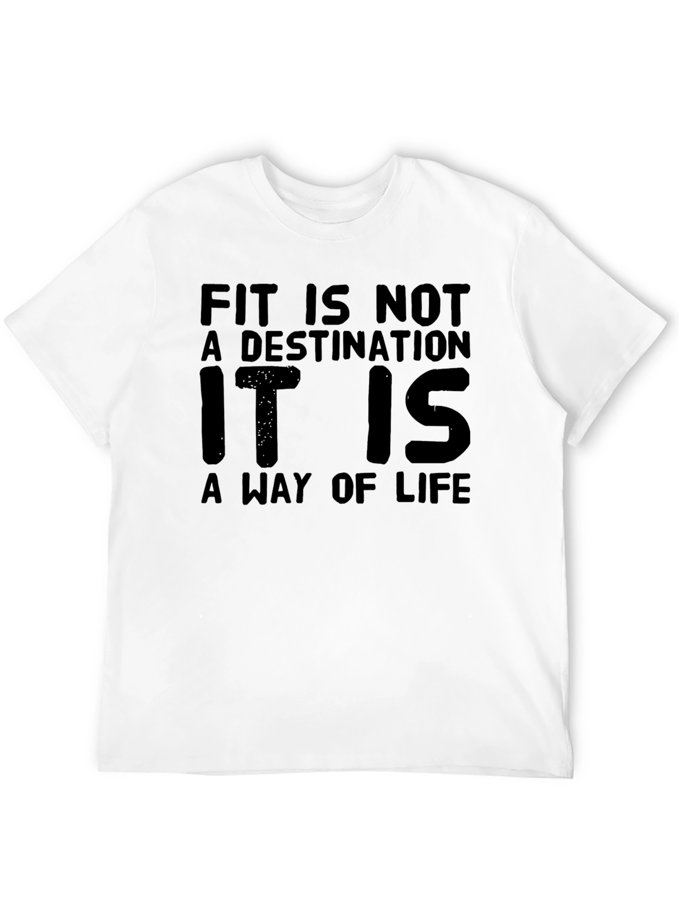 Fit Is Not A Destination T-Shirt - Black