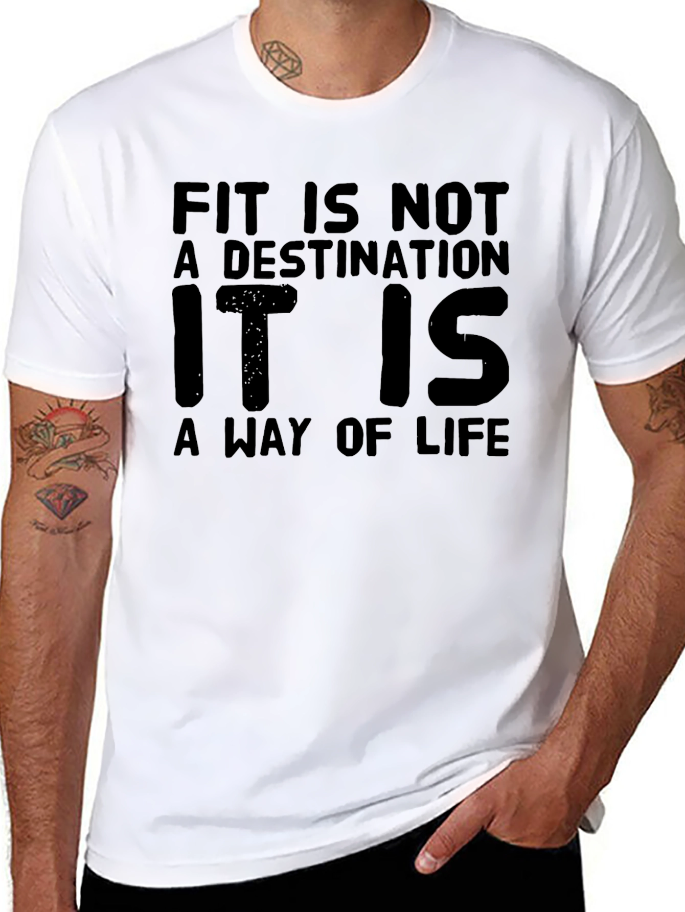 Fit Is Not A Destination T-Shirt - Black