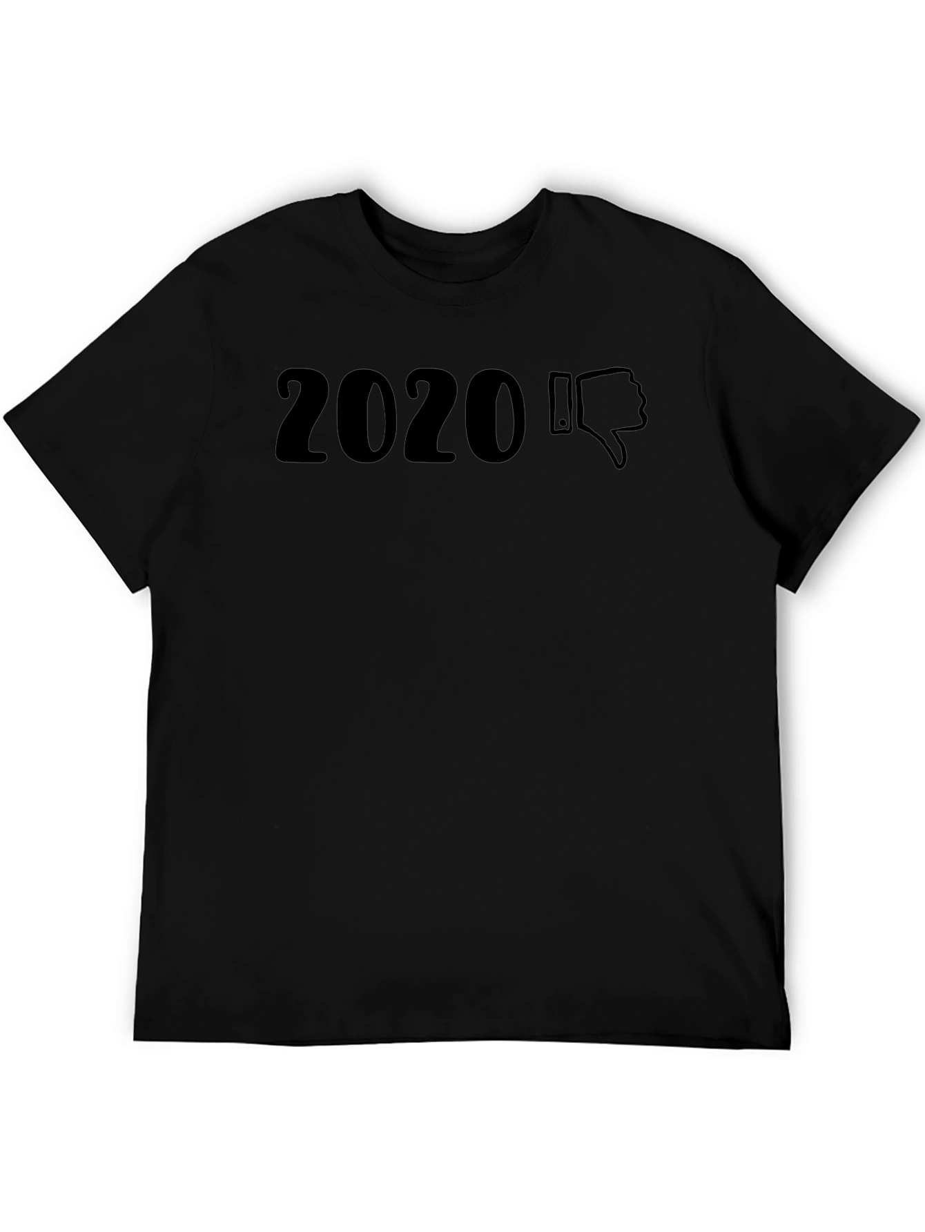 2020 Thumbs Down Graphic Tee - Unisex Black T-Shirt
