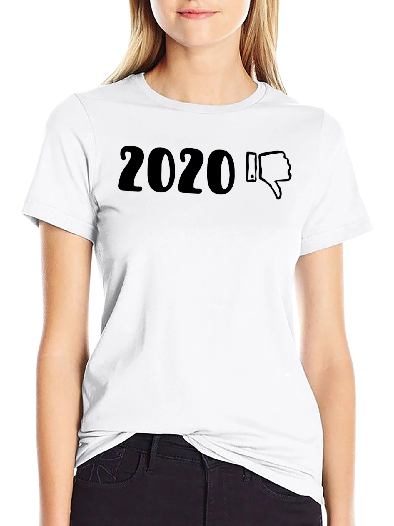 2020 Thumbs Down Graphic Tee - Unisex Black T-Shirt