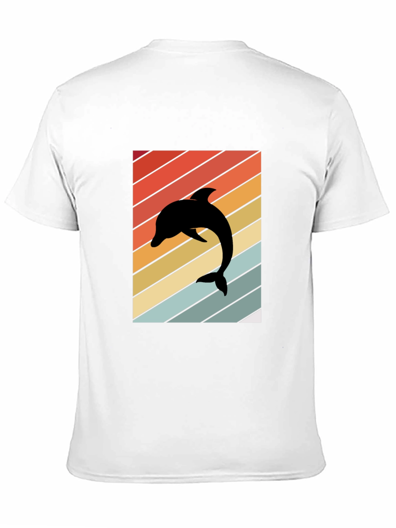 Retro Dolphin Black T-Shirt