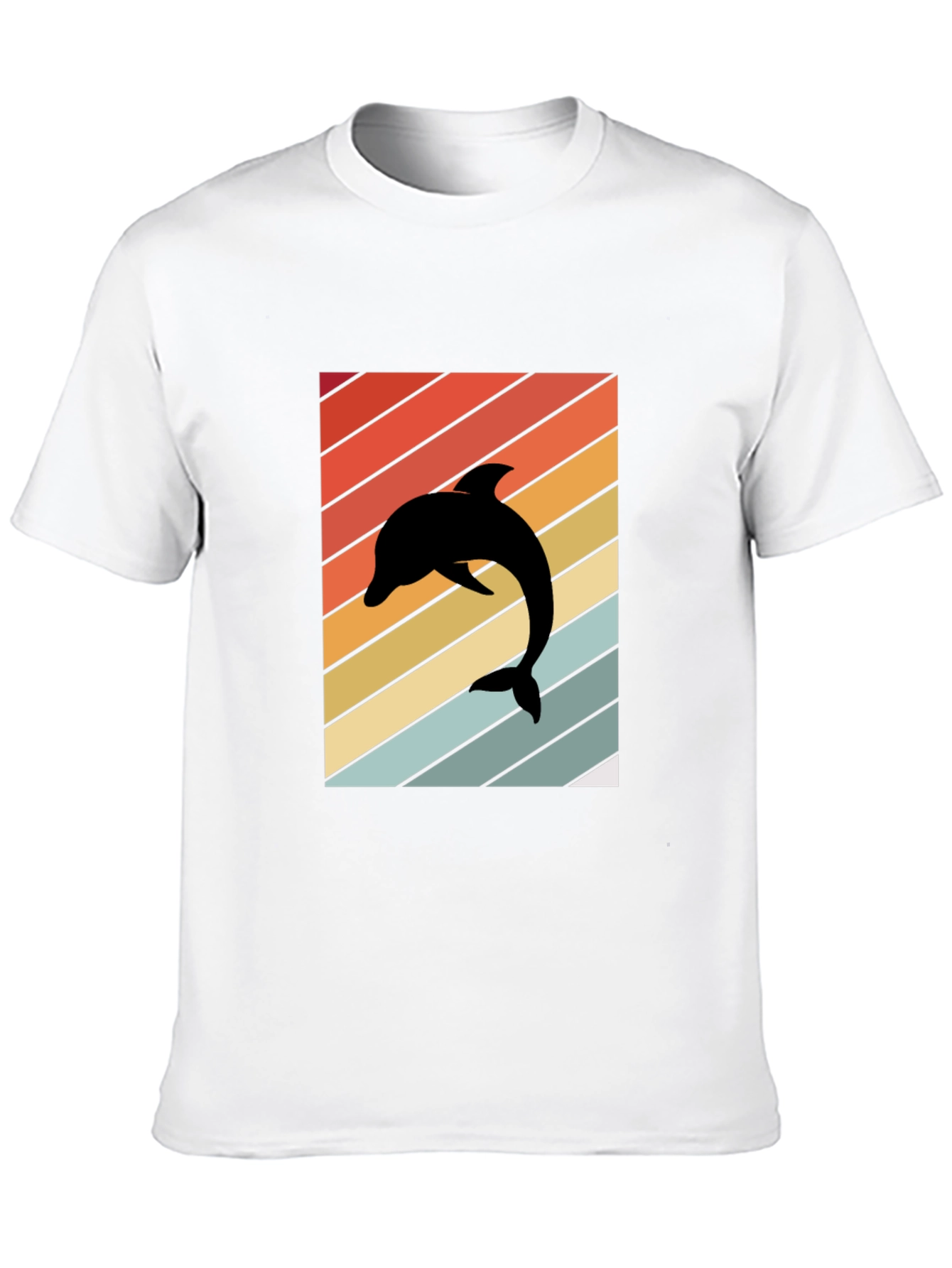Retro Dolphin Black T-Shirt