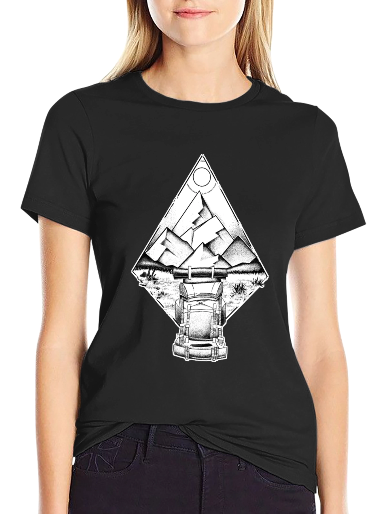 Mountain Adventure T-Shirt - Black Graphic Tee