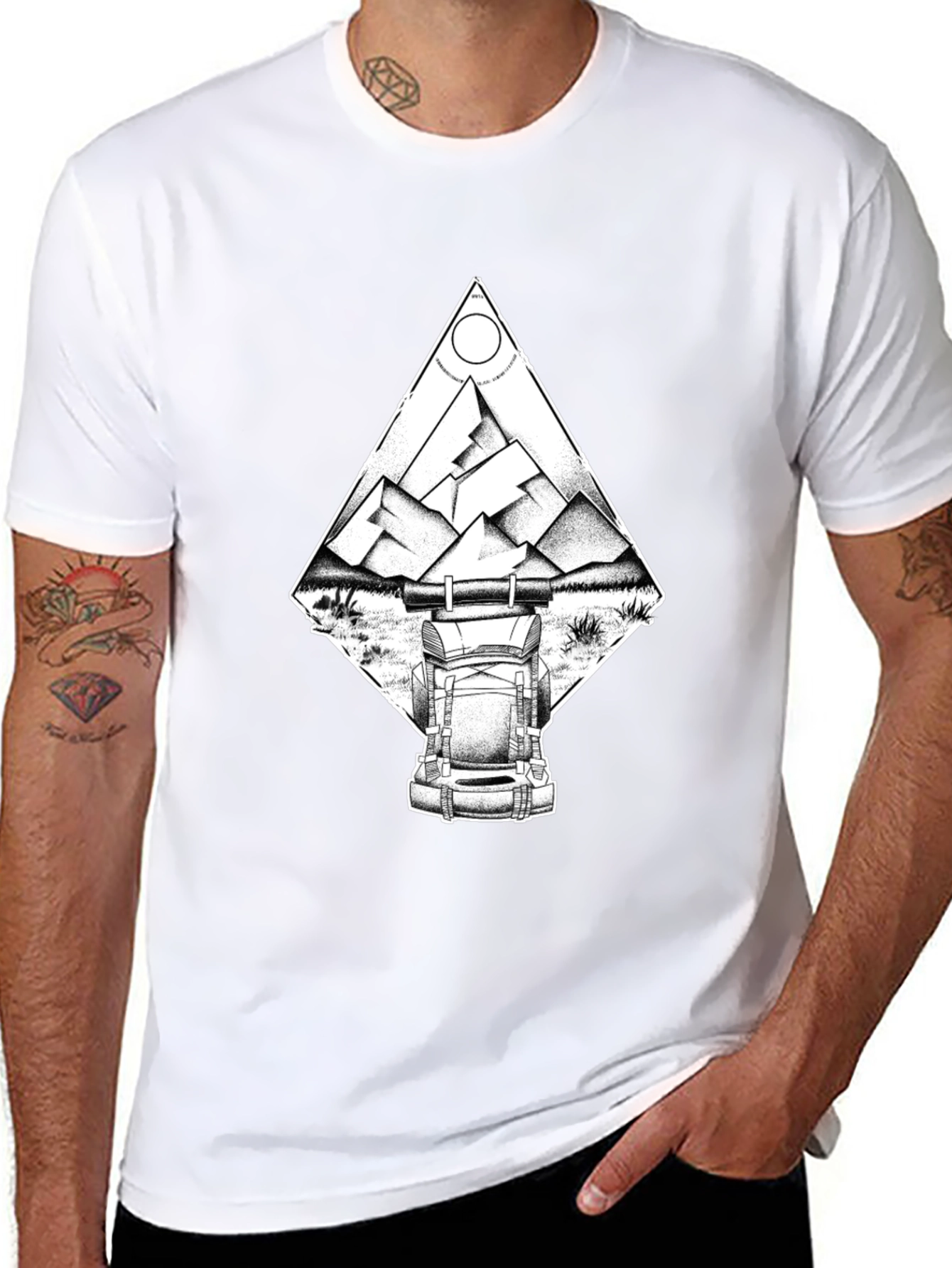 Mountain Adventure T-Shirt - Black Graphic Tee