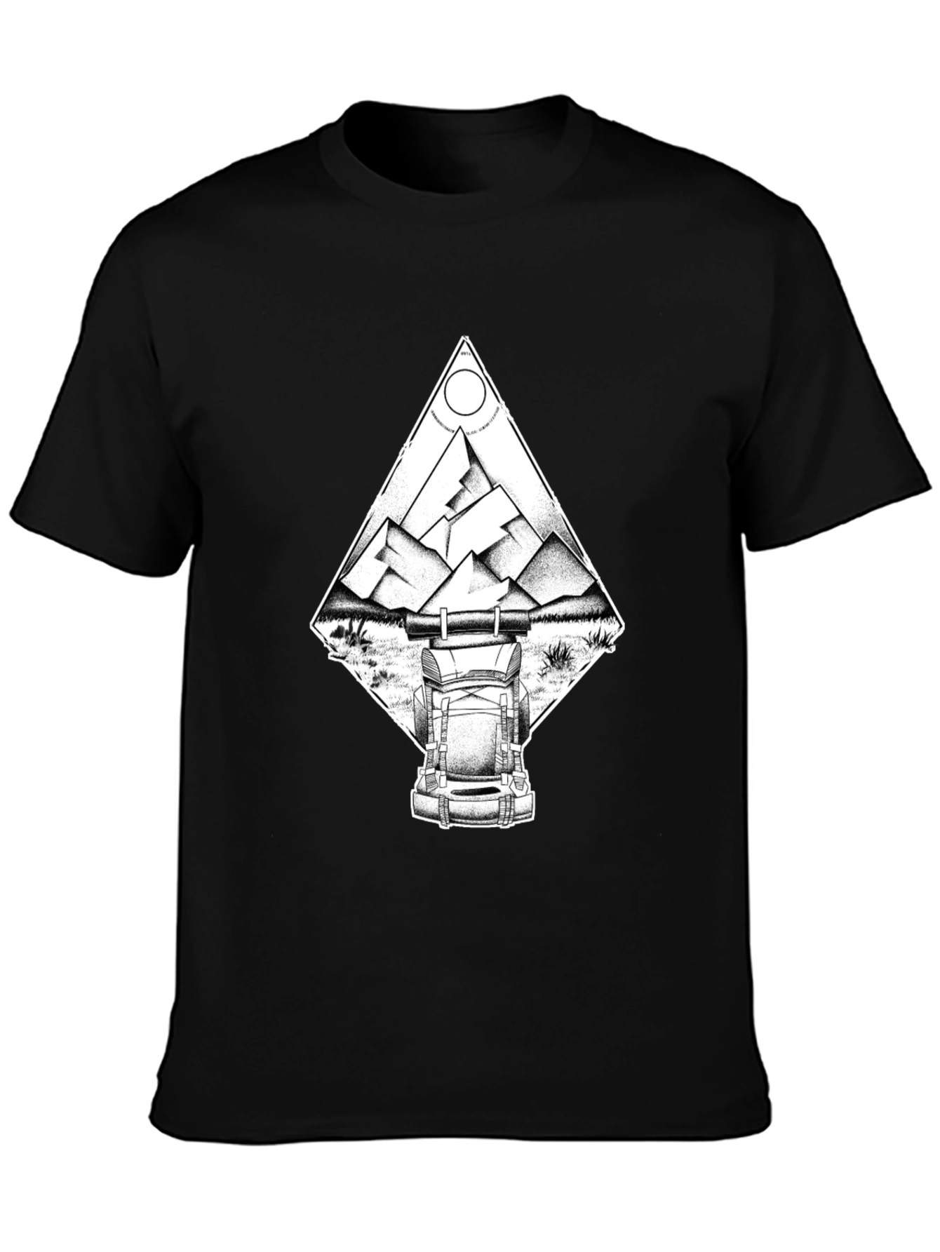 Mountain Adventure T-Shirt - Black Graphic Tee