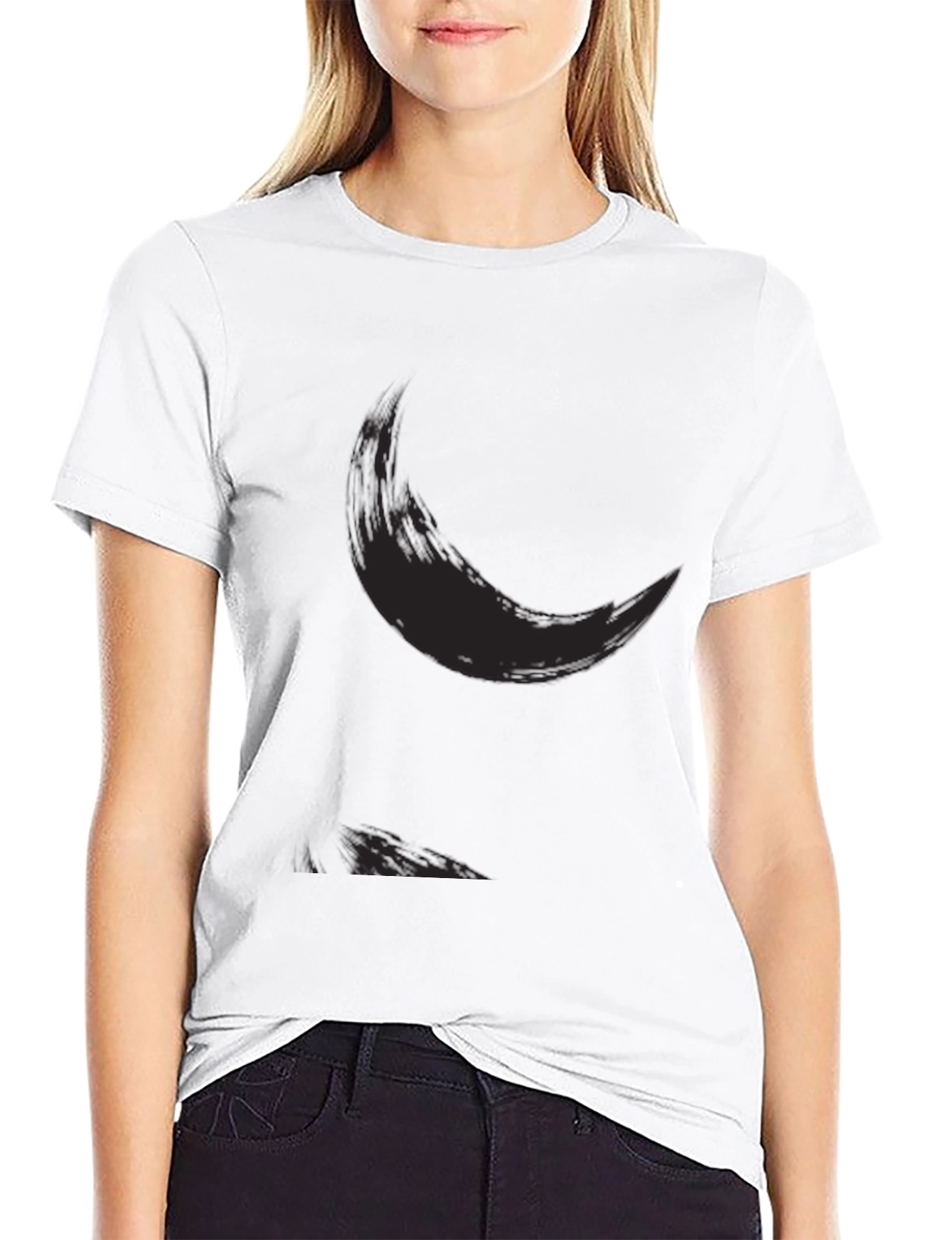 Mens Casual Black Graphic Tee