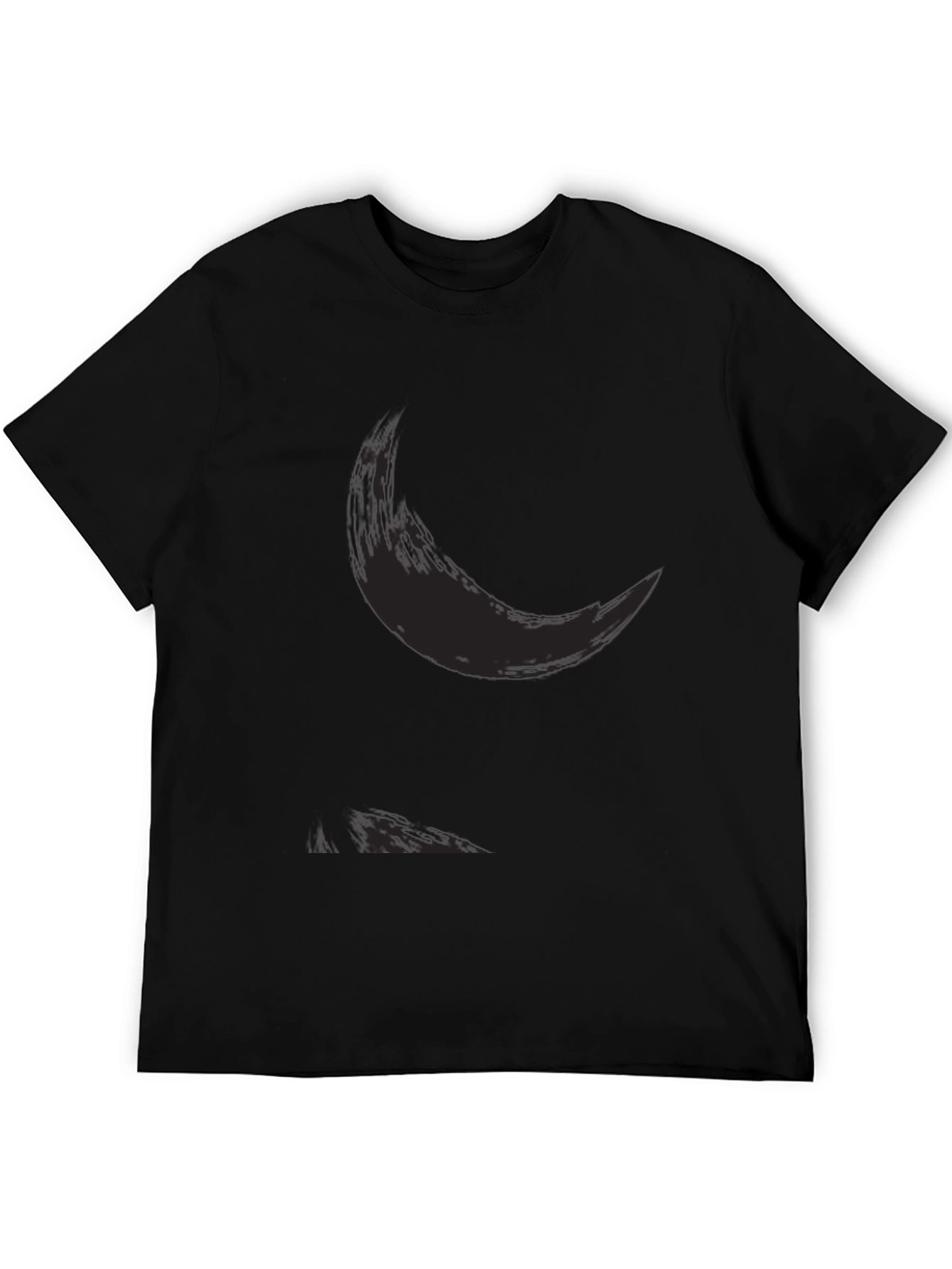 Mens Casual Black Graphic Tee
