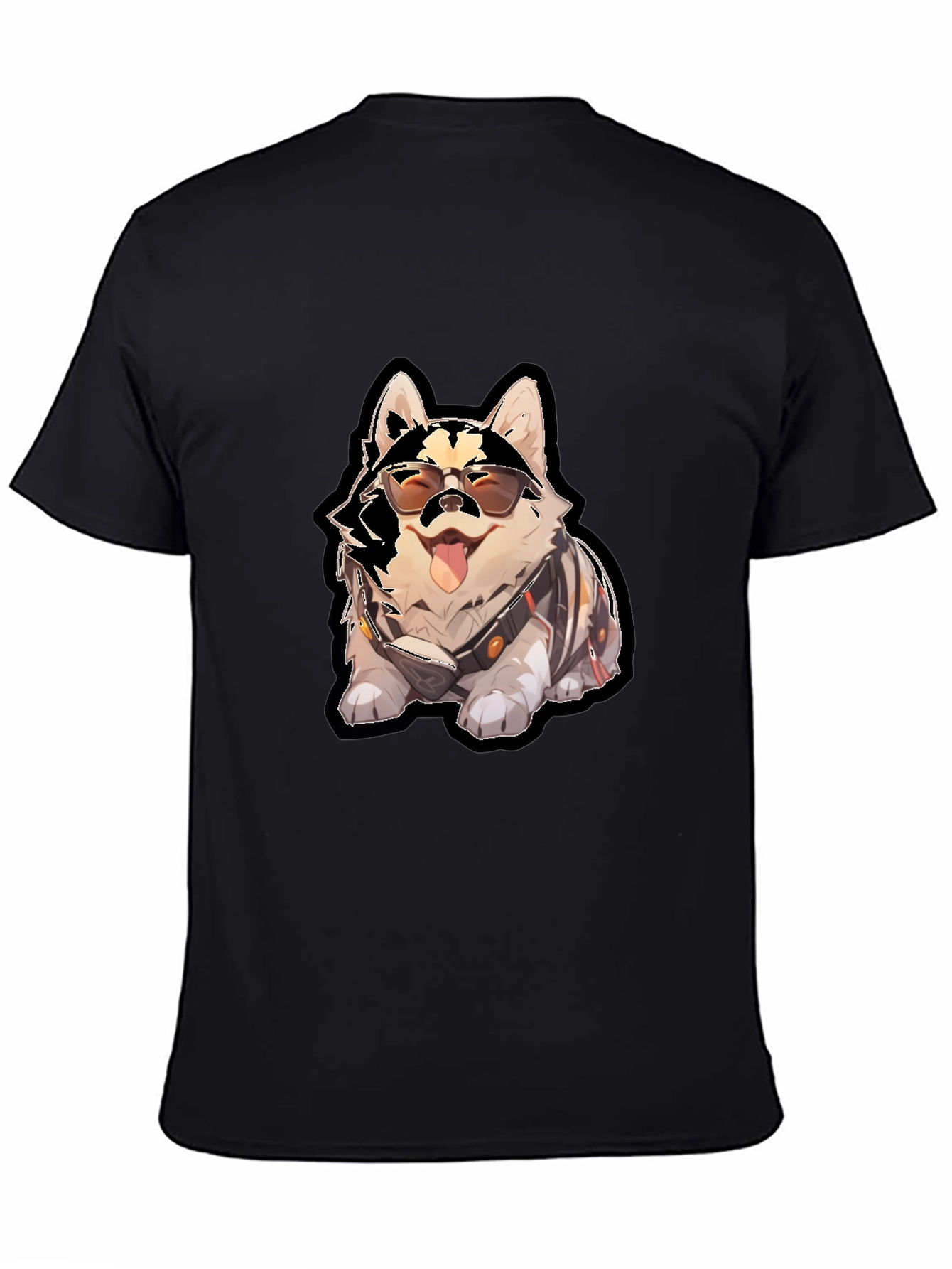 Cool Dog Graphic Black T-Shirt
