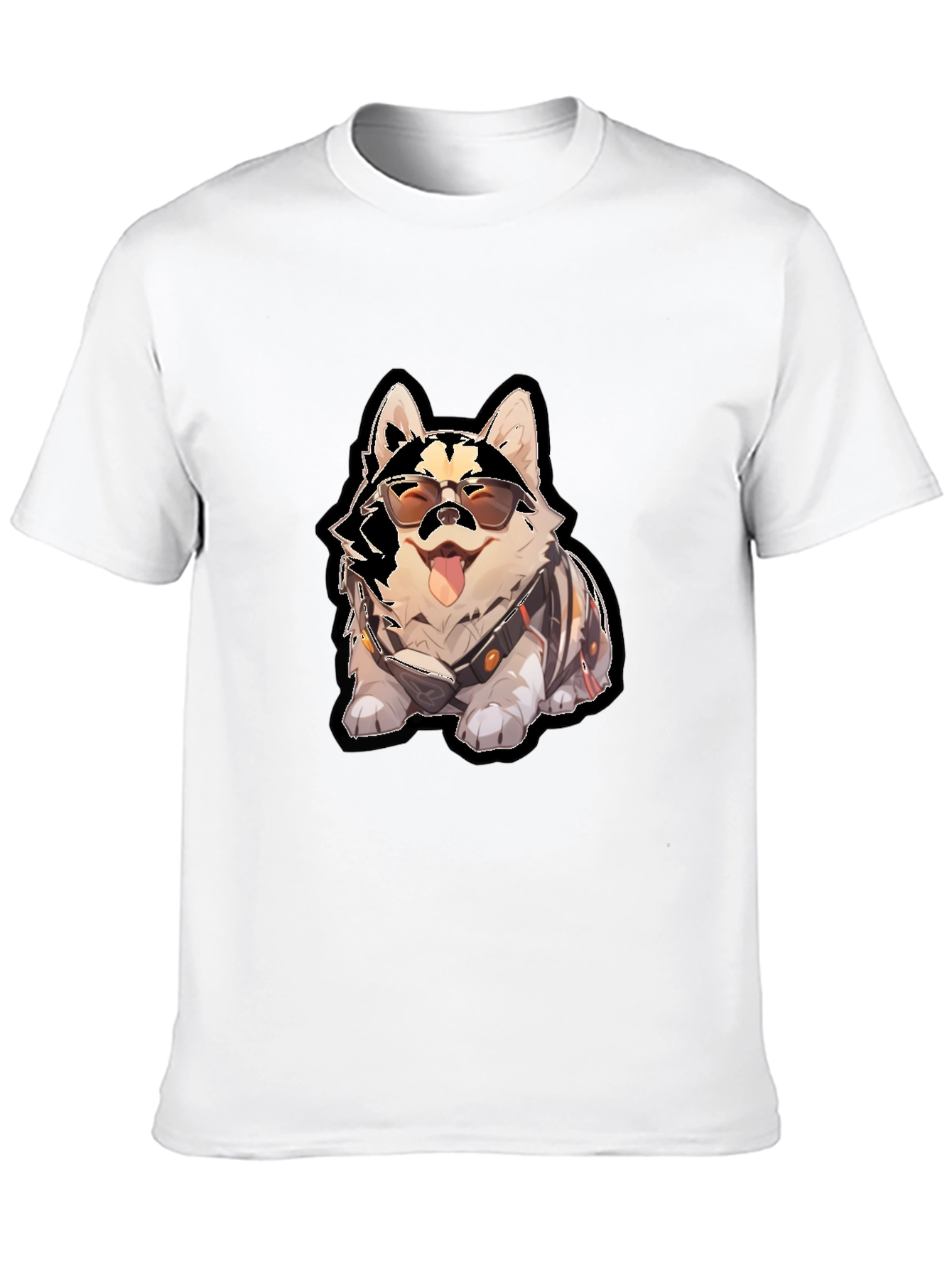 Cool Dog Graphic Black T-Shirt