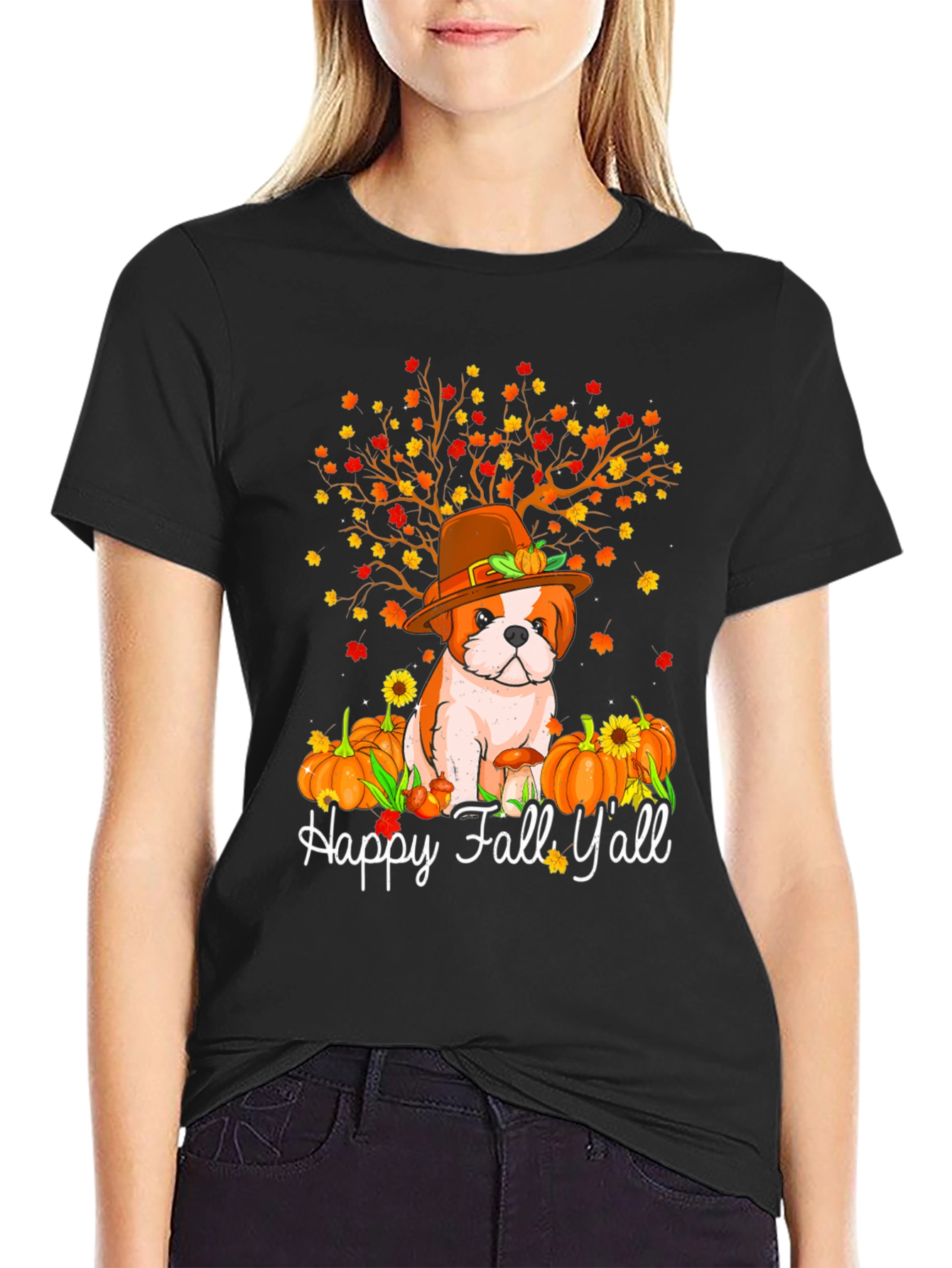 Happy Fall Yall Dog T-Shirt