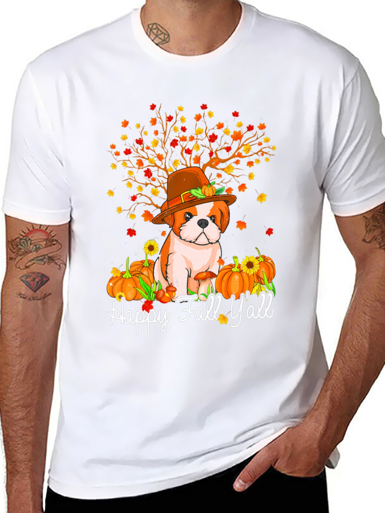 Happy Fall Yall Dog T-Shirt