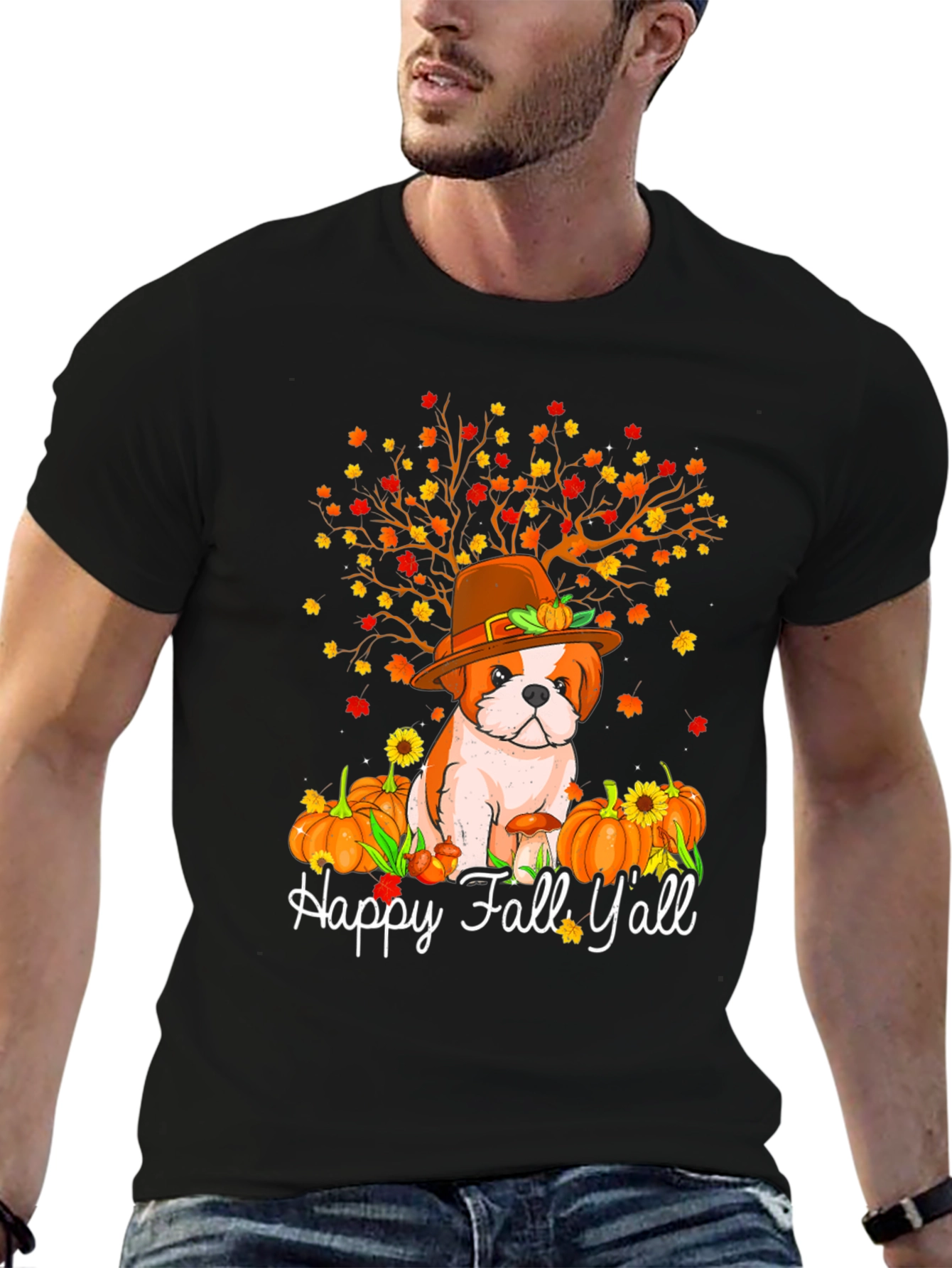 Happy Fall Yall Dog T-Shirt