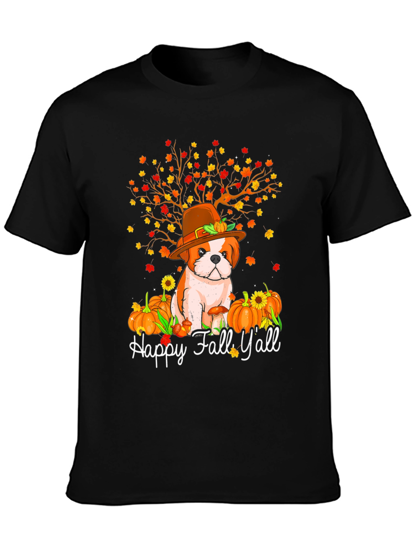 Happy Fall Yall Dog T-Shirt