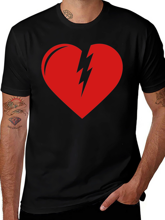 Broken Heart Graphic T-Shirt - Black