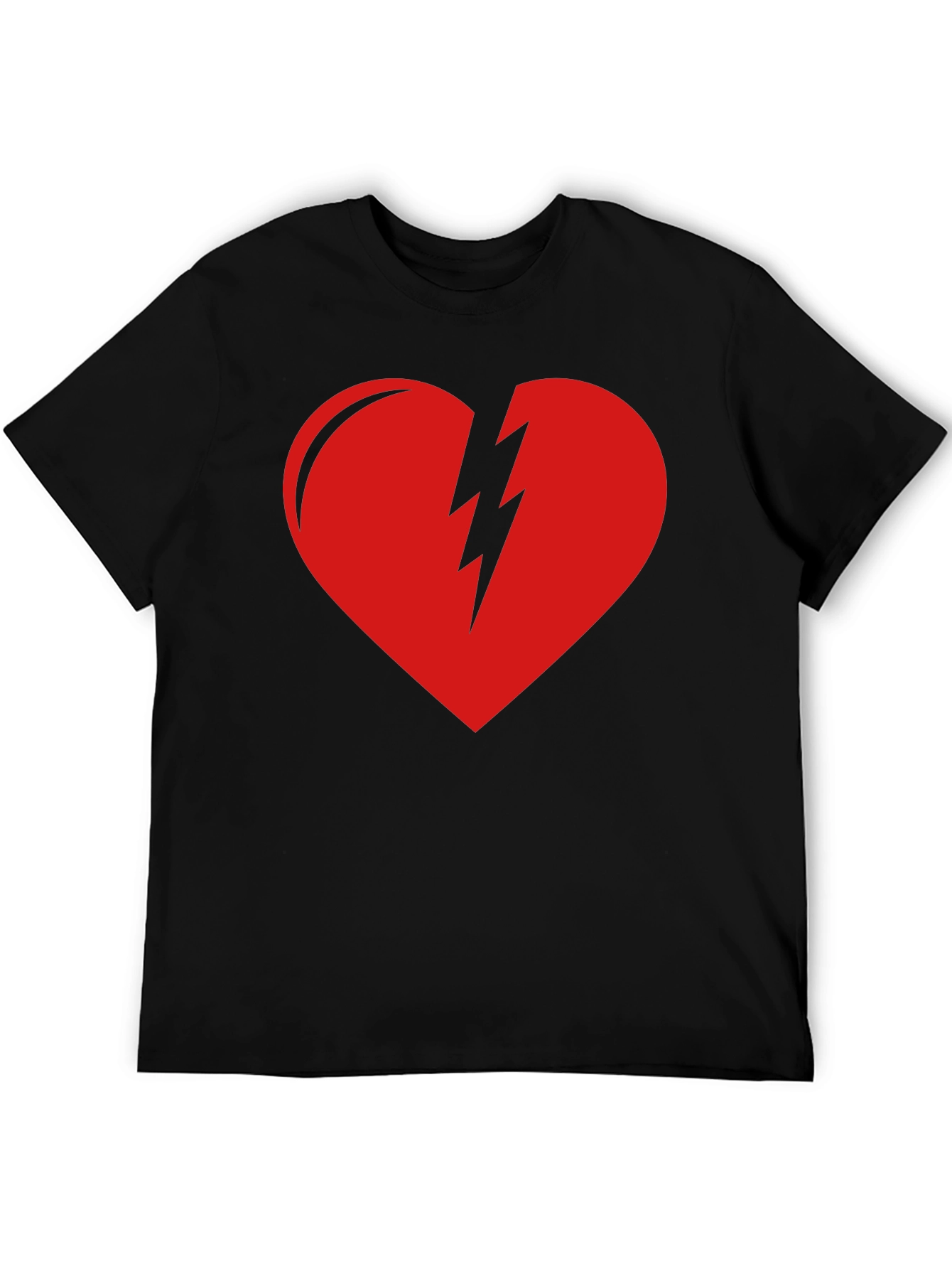 Broken Heart Graphic T-Shirt - Black