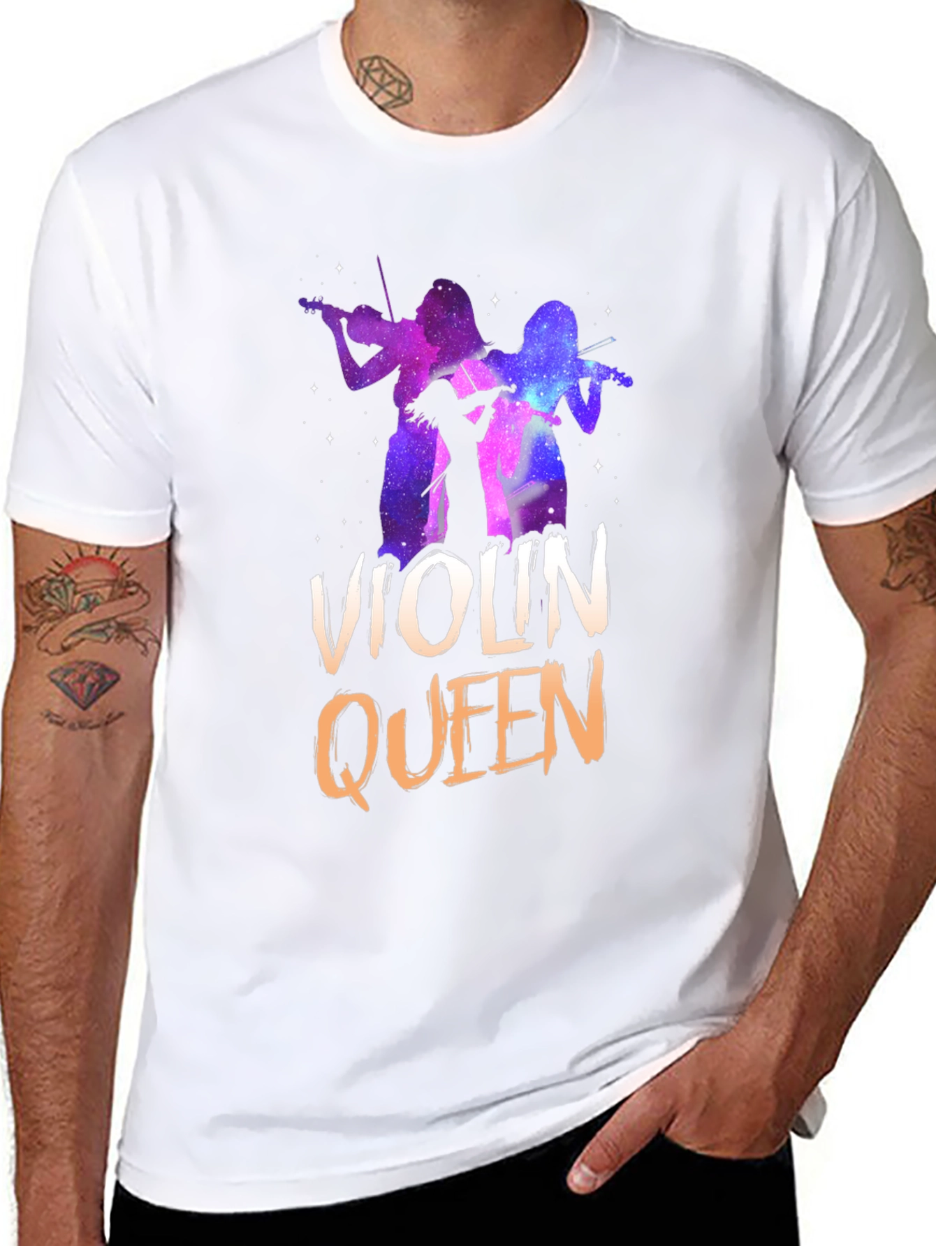 Violin Queen Graphic Tee - Music Lover T-Shirt