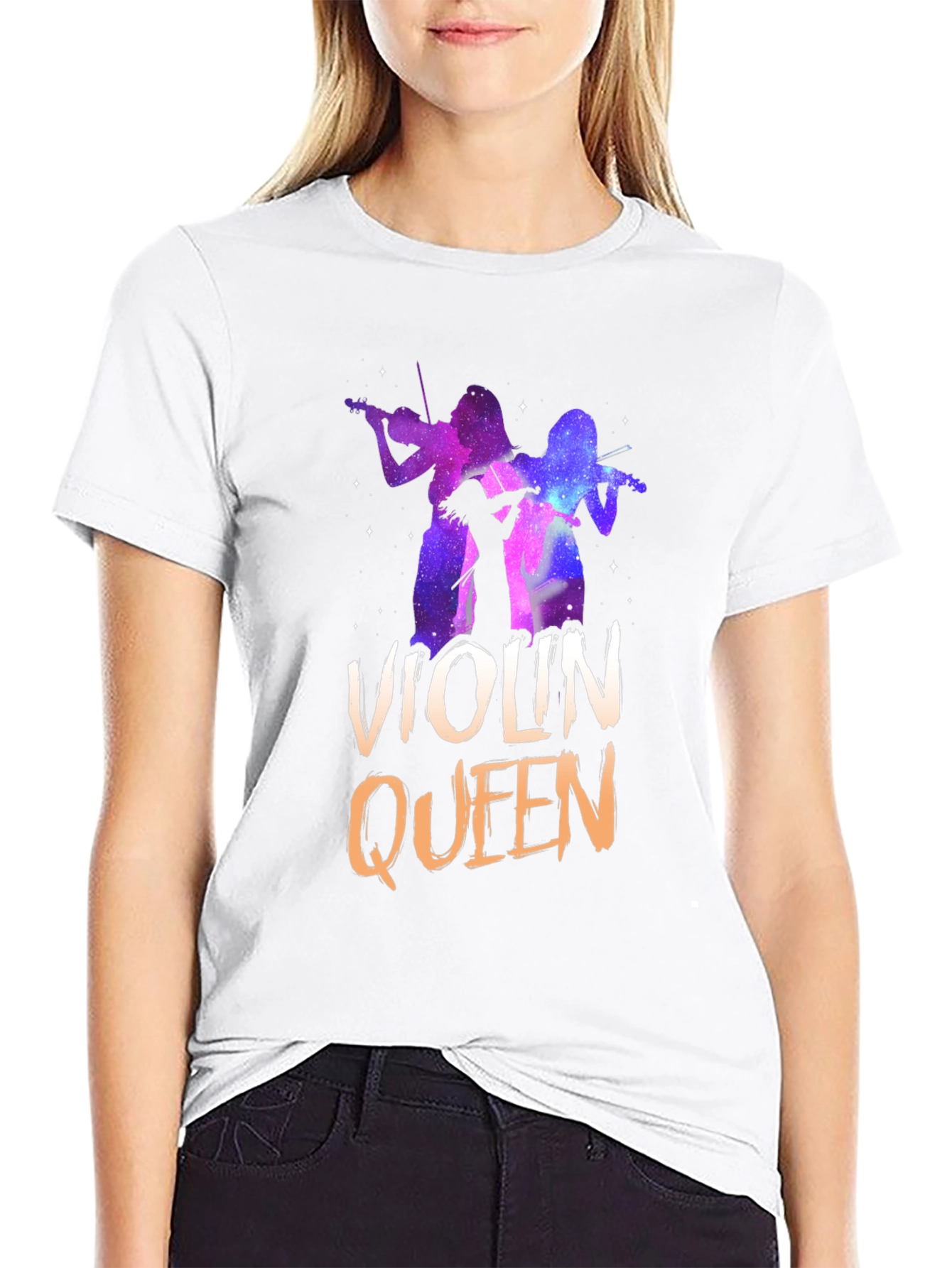 Violin Queen Graphic Tee - Music Lover T-Shirt