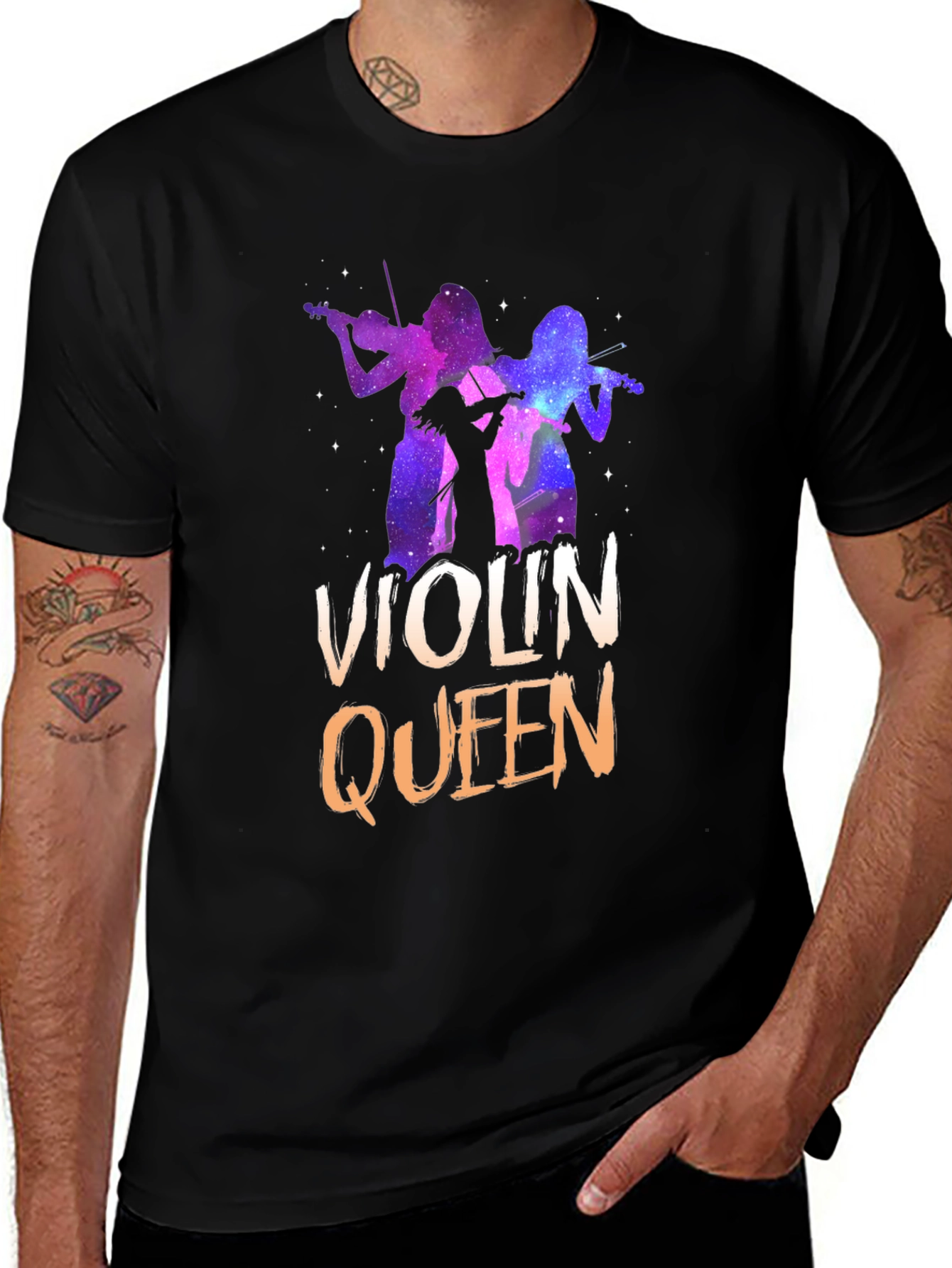Violin Queen Graphic Tee - Music Lover T-Shirt