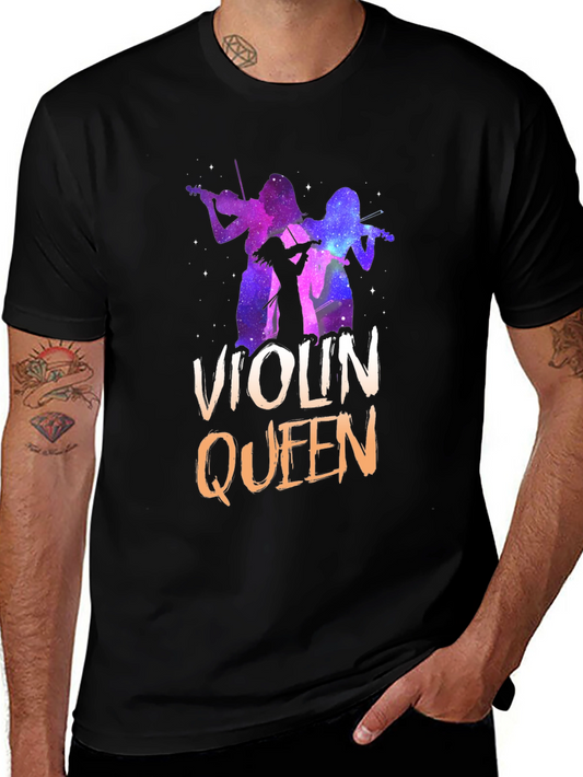 Violin Queen Graphic Tee - Music Lover T-Shirt