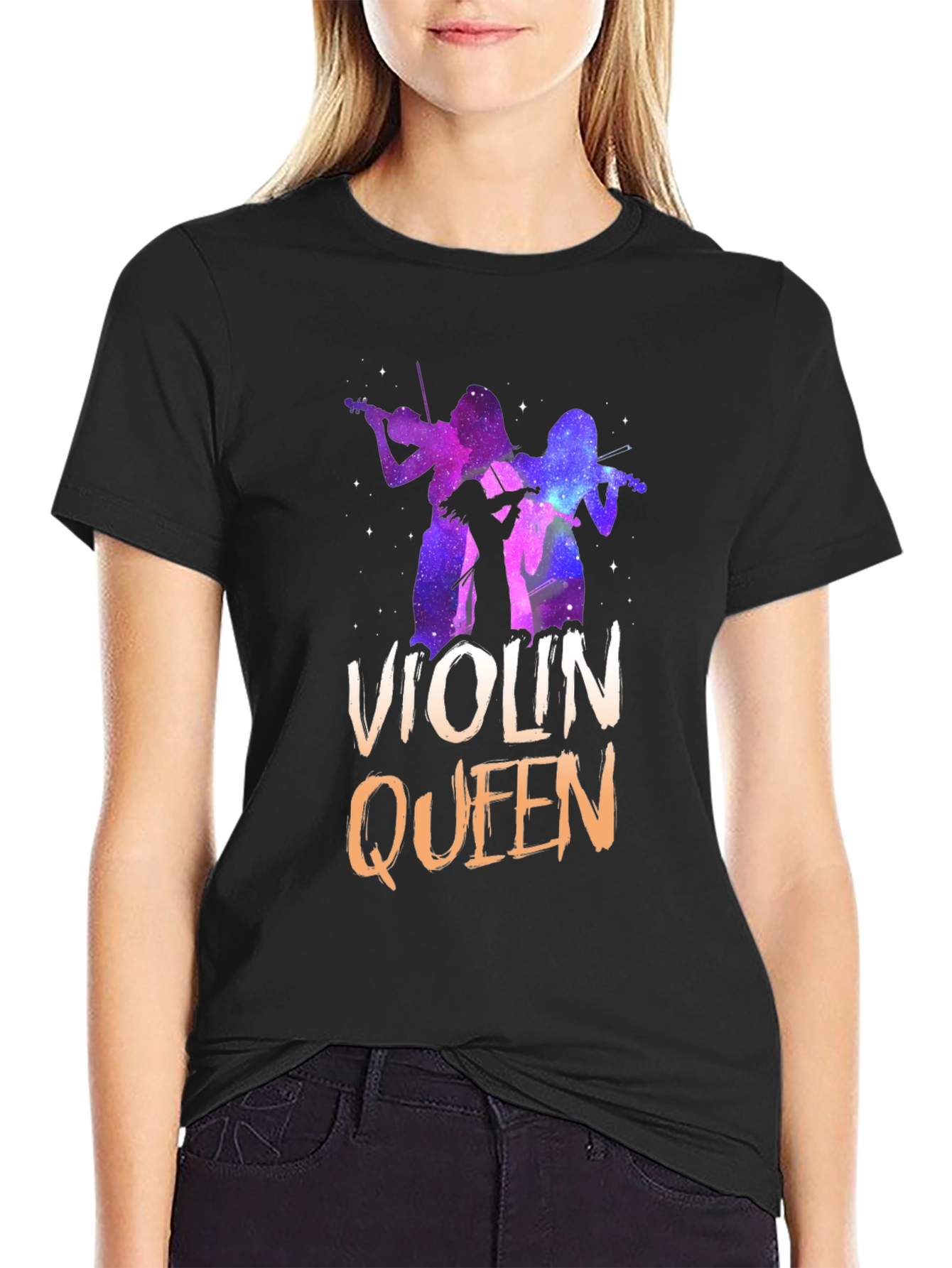 Violin Queen Graphic Tee - Music Lover T-Shirt