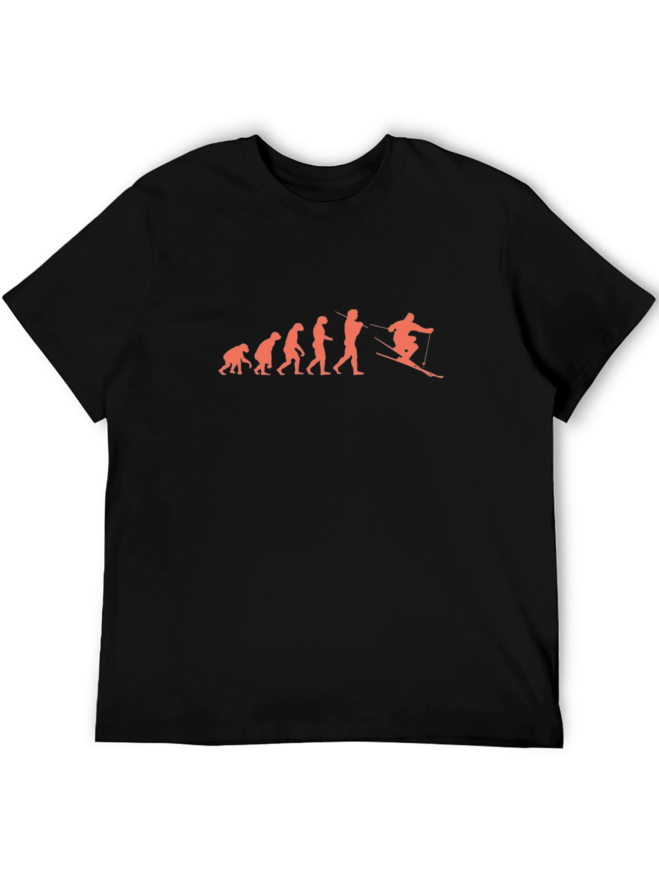 Evolution of Skiing T-Shirt - Black