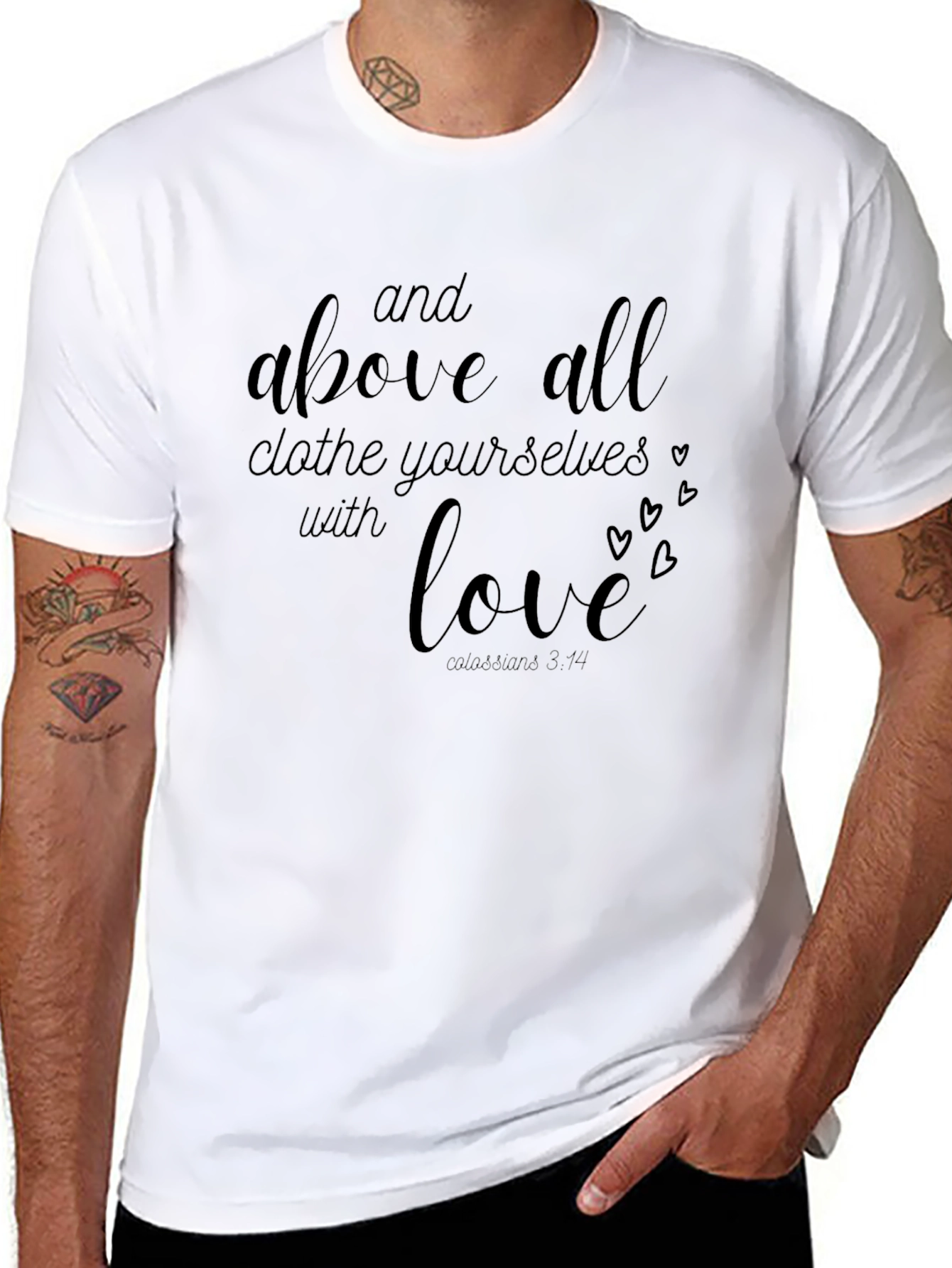 Clothe Yourselves With Love Black T-Shirt