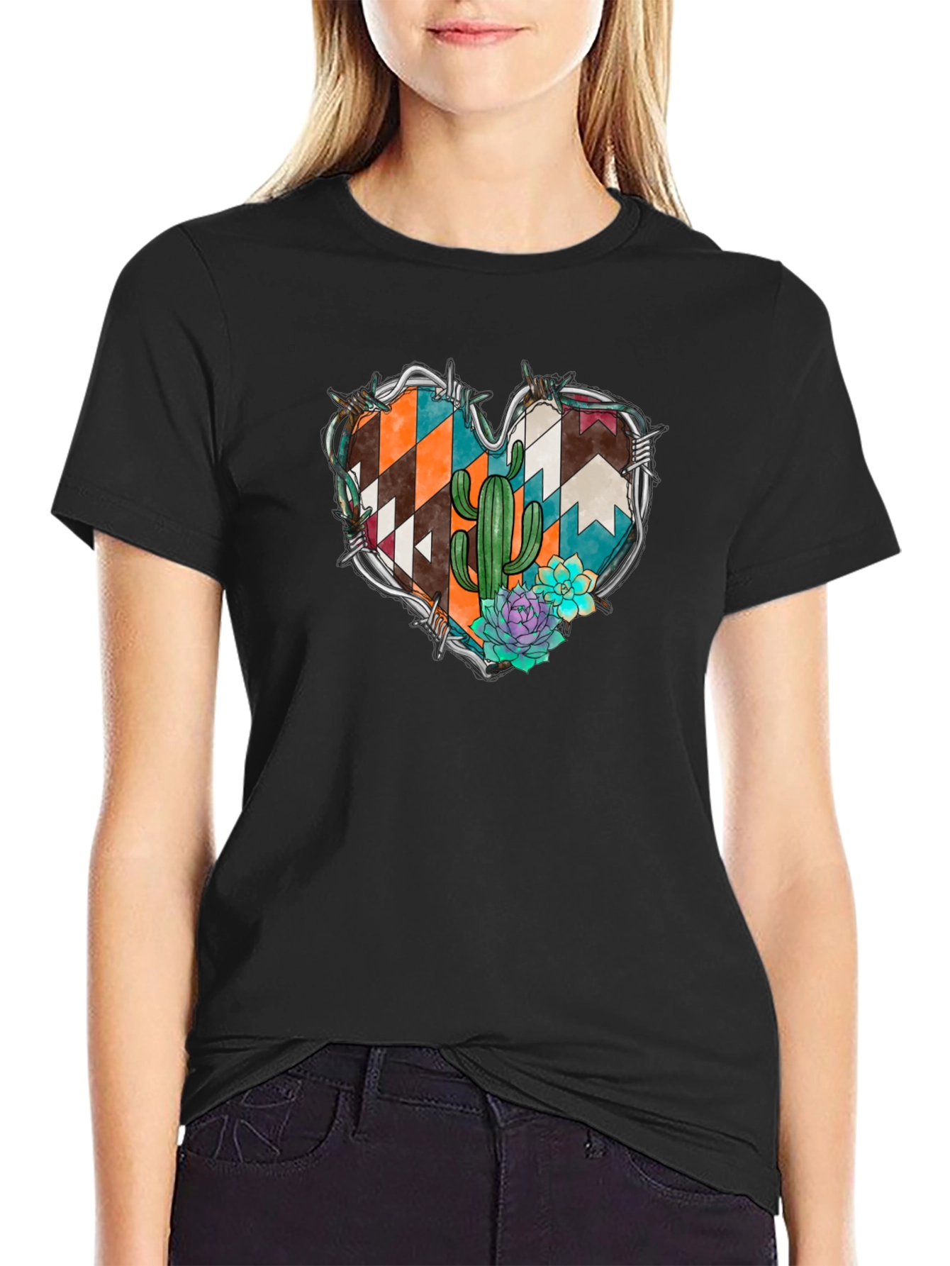 Desert Heart Graphic Tee - Western Style