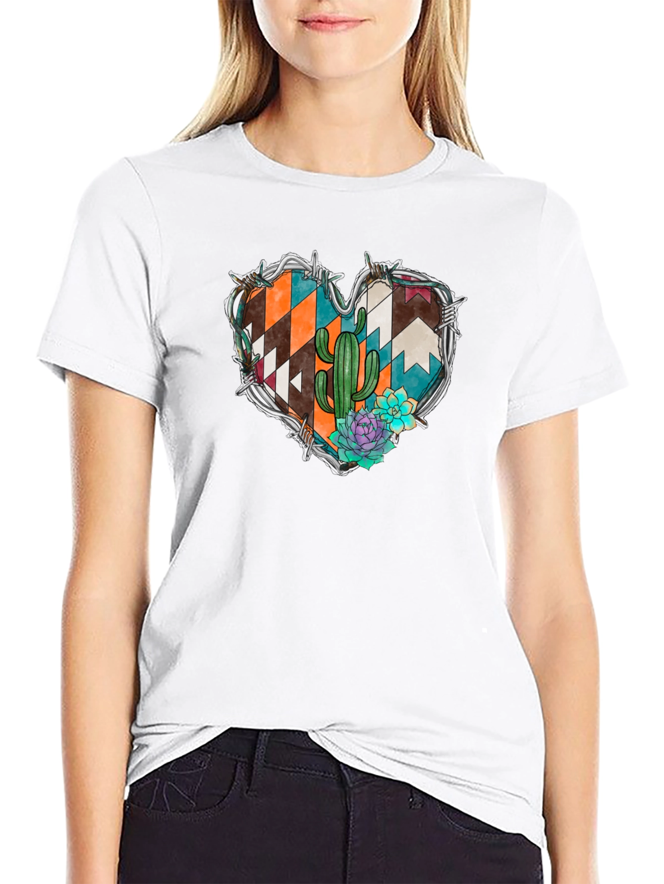 Desert Heart Graphic Tee - Western Style
