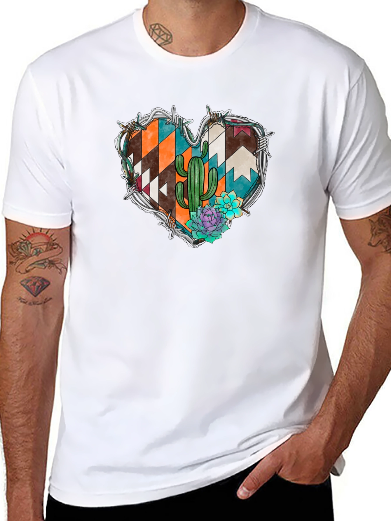 Desert Heart Graphic Tee - Western Style
